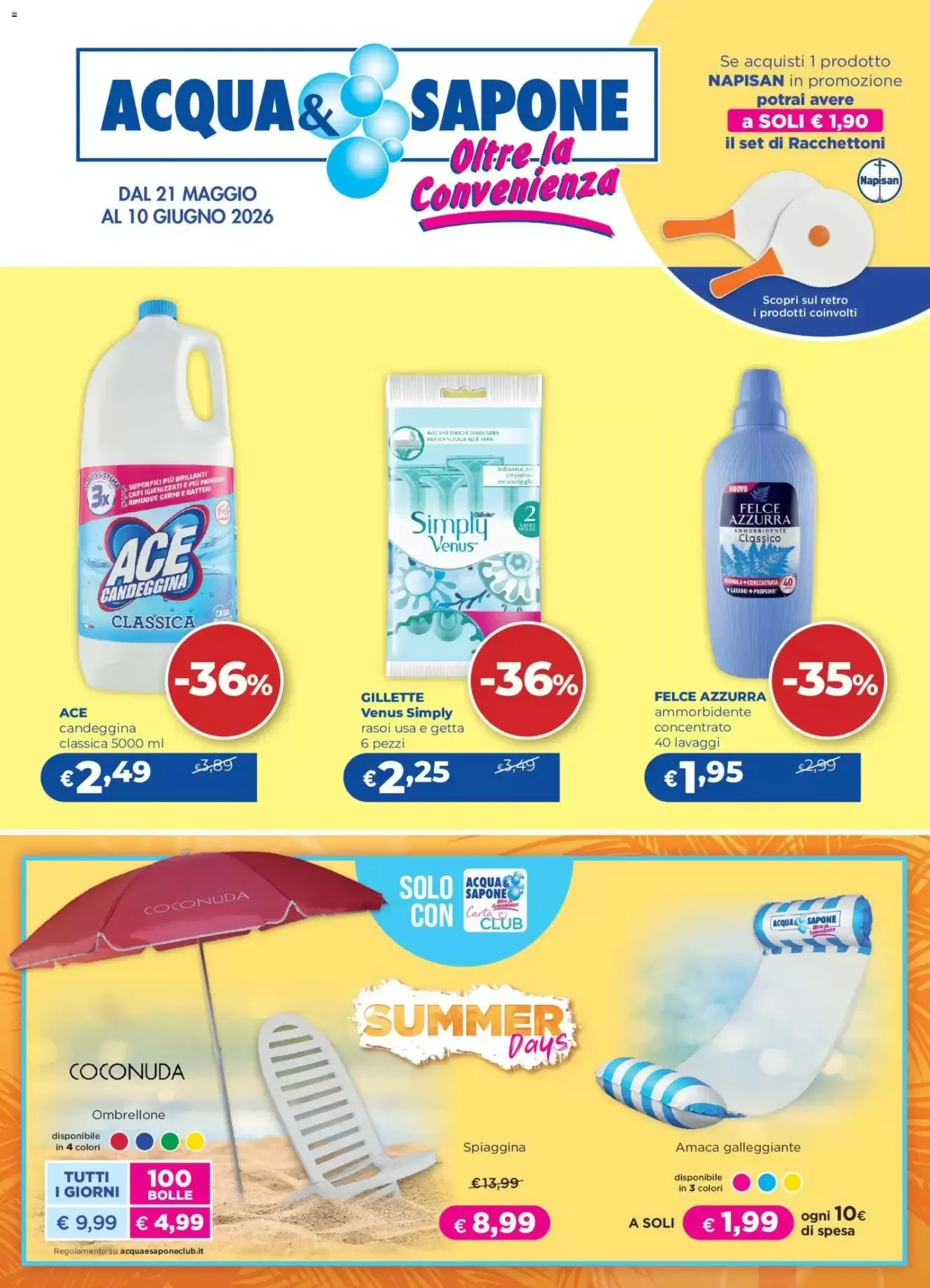 Copertina Acqua & Sapone - Volantino Acqua & Sapone