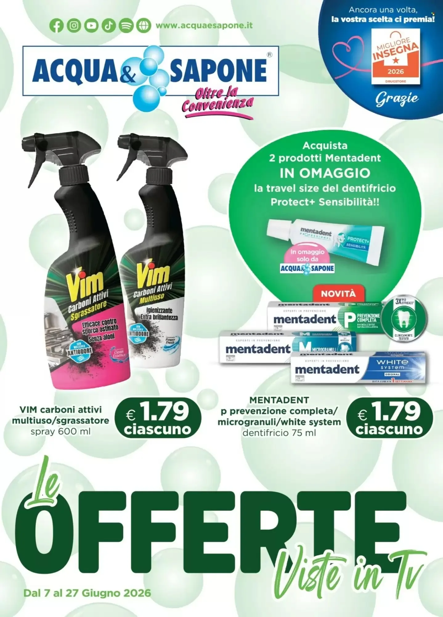 Copertina Acqua & Sapone - Volantino Acqua & Sapone