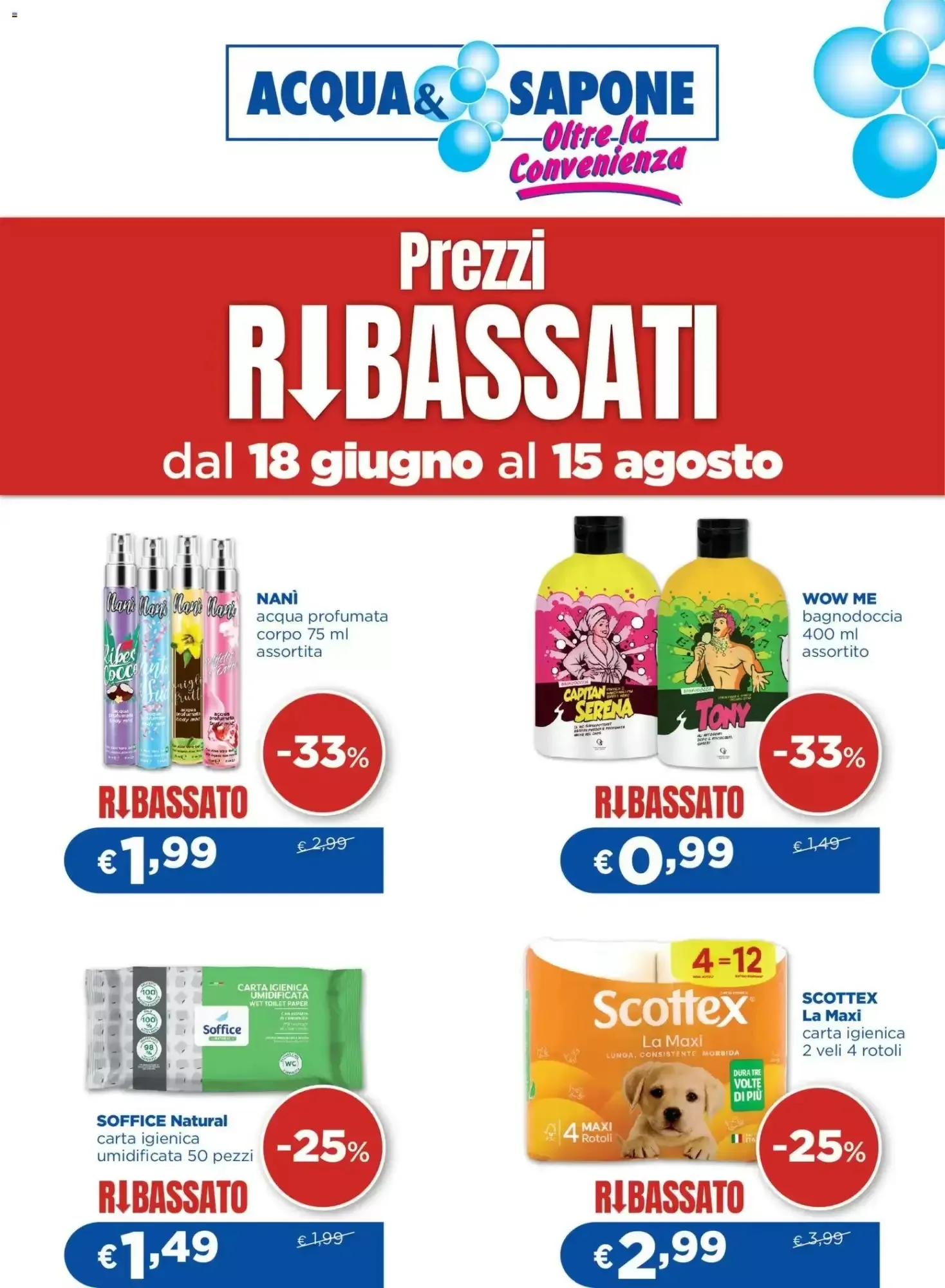 Copertina Acqua & Sapone - Volantino Acqua & Sapone