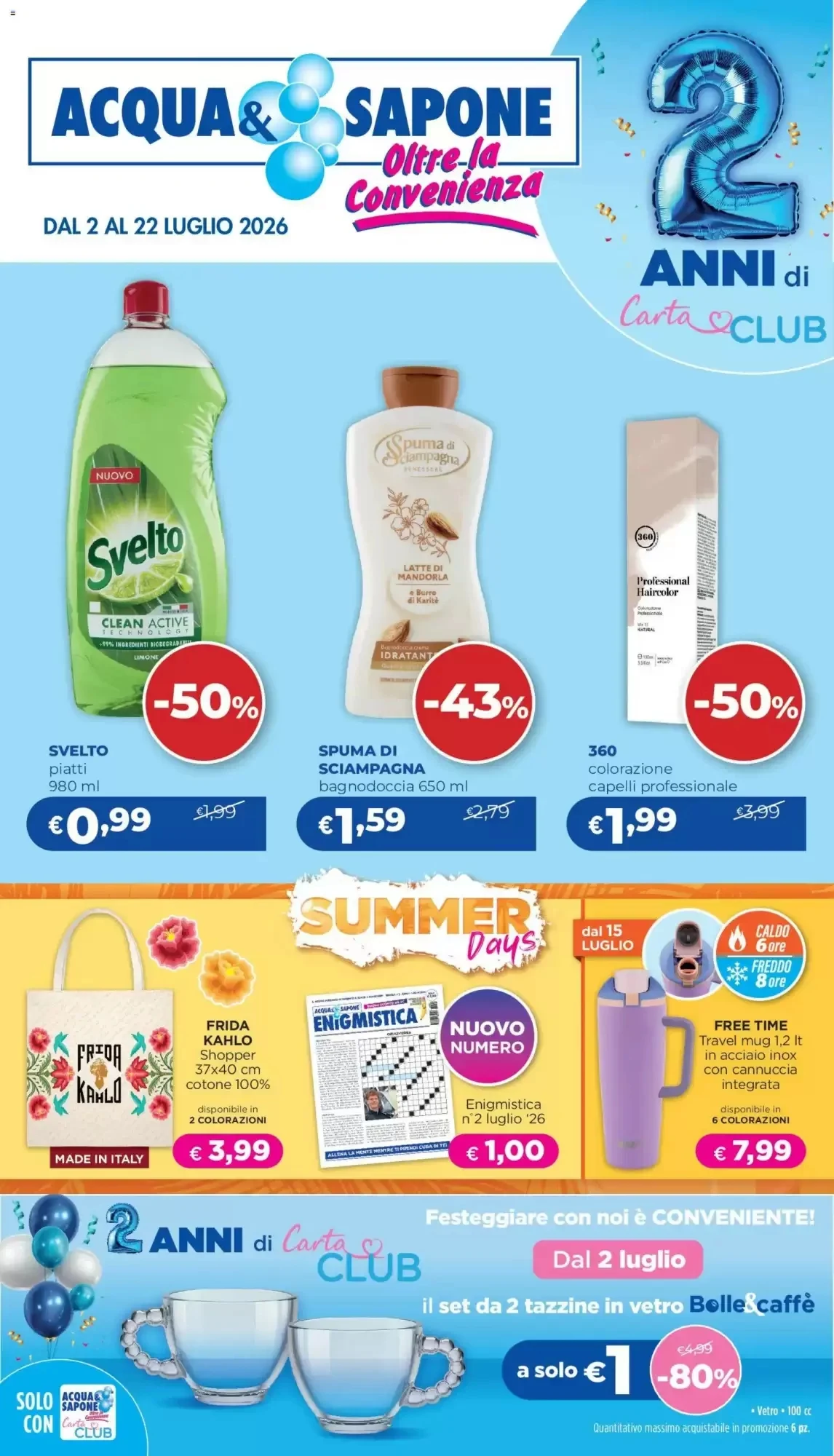 Copertina anteprima Acqua & Sapone - Volantino Acqua & Sapone: Offerte dal 2 al 22 luglio 2026