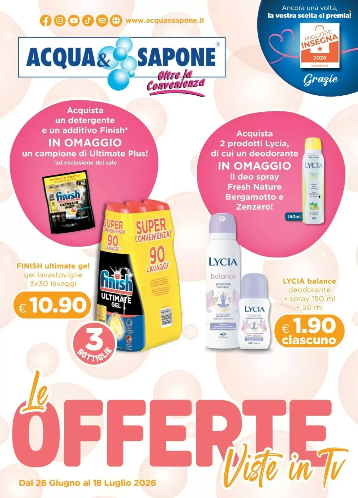 Copertina Acqua & Sapone - Volantino Acqua & Sapone
