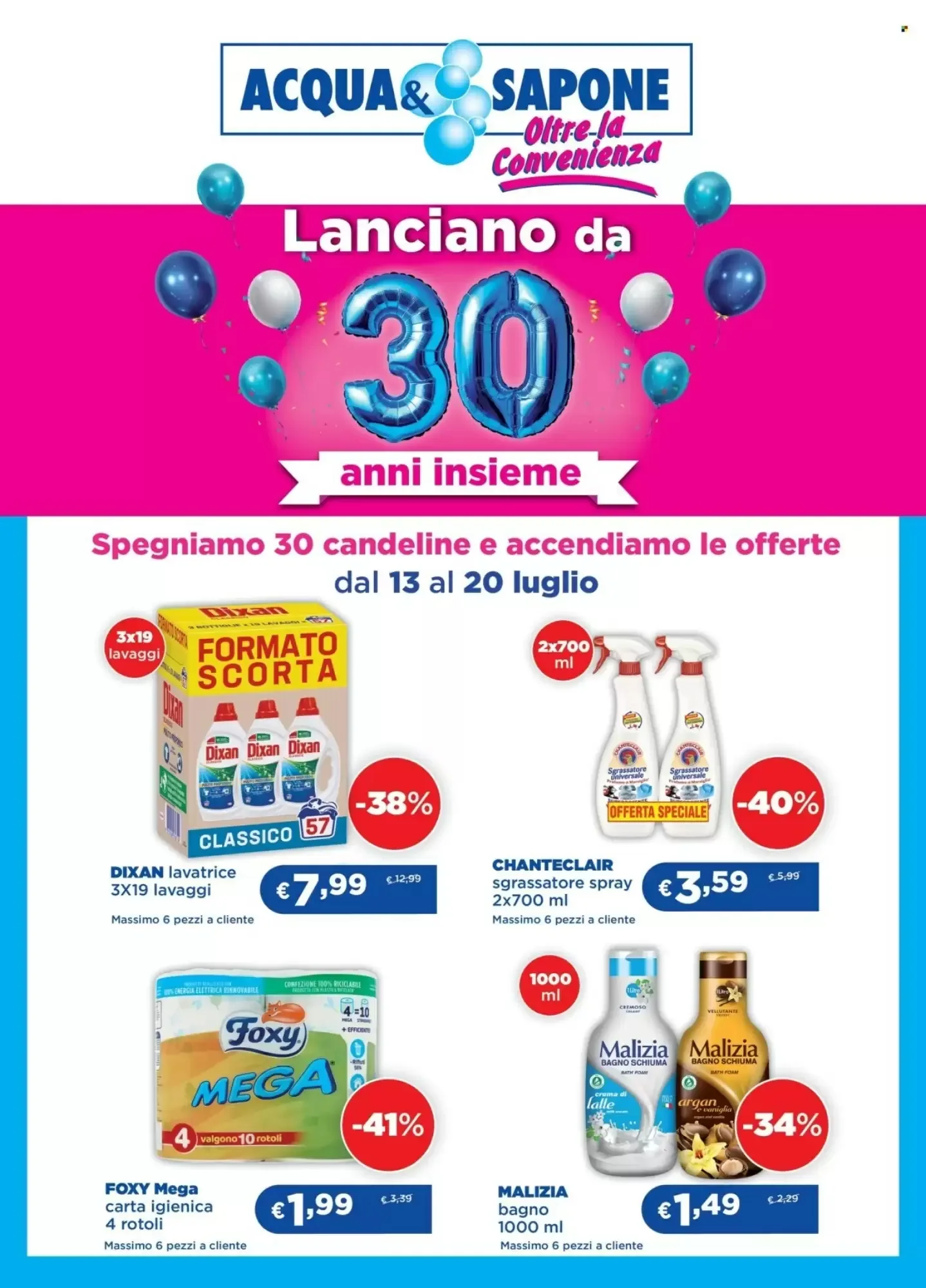Copertina Acqua & Sapone - Volantino Acqua & Sapone
