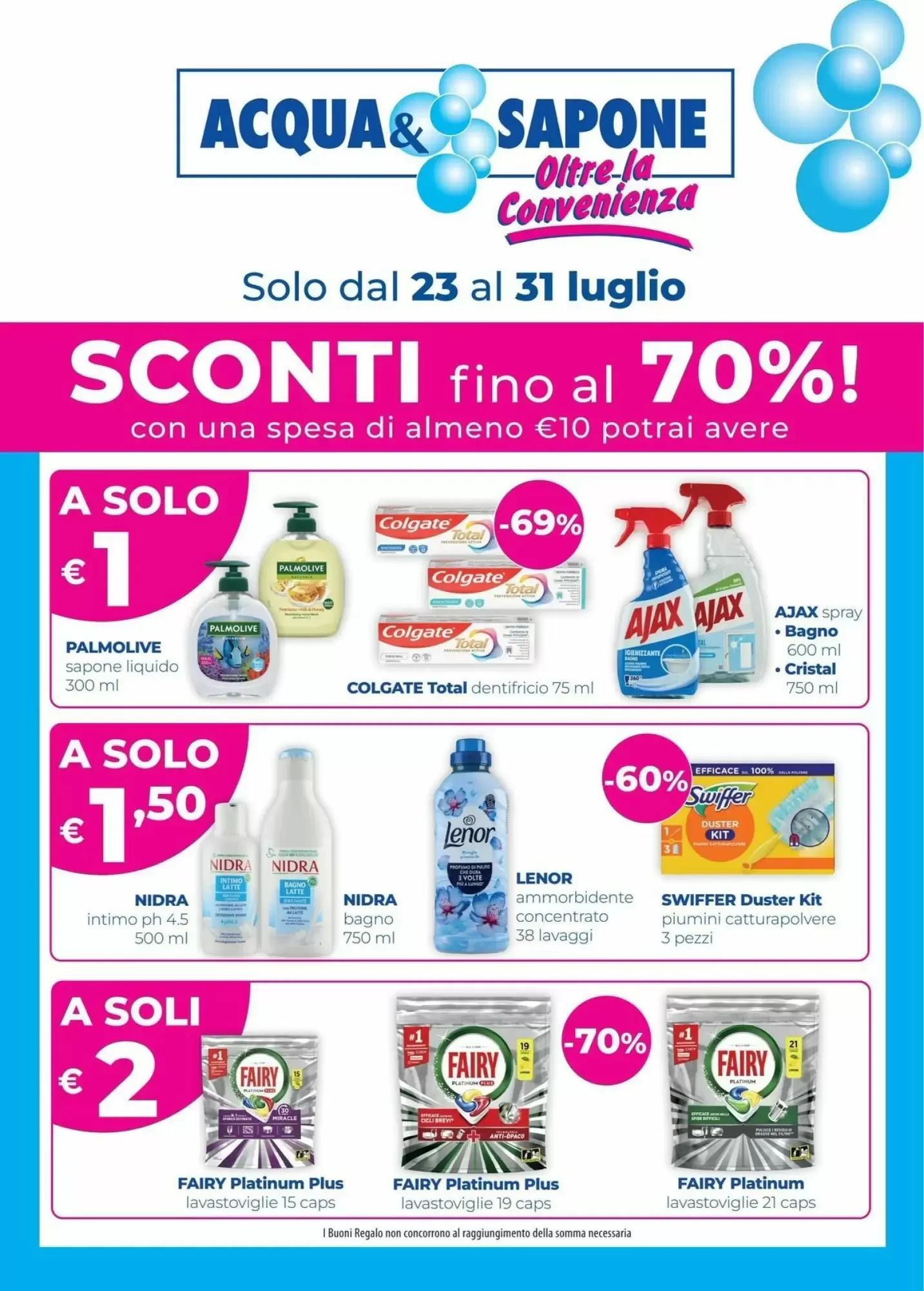 Copertina Acqua & Sapone - Volantino Acqua & Sapone