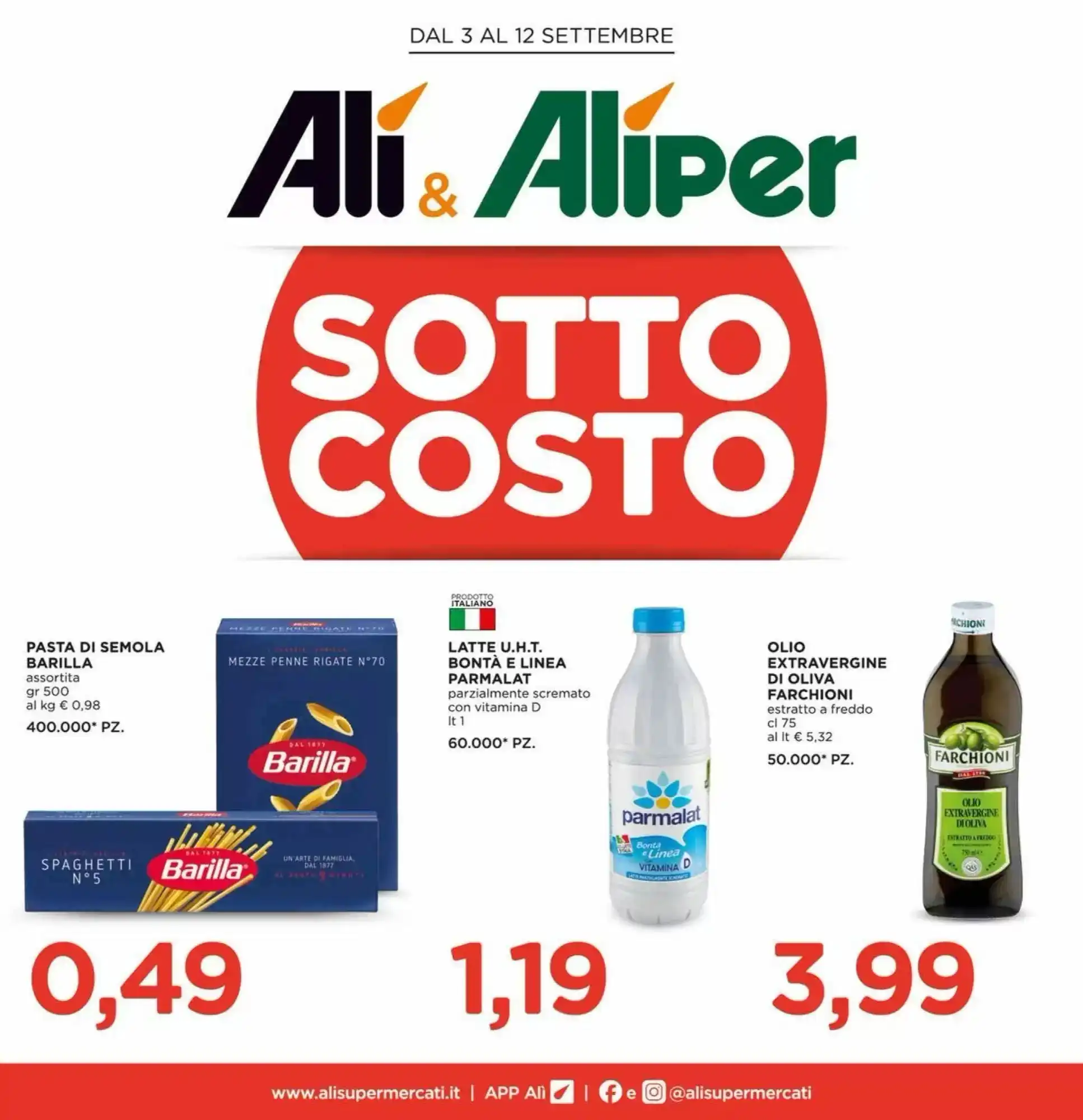 Copertina Alì Supermercati - Volantino Alì Supermercati