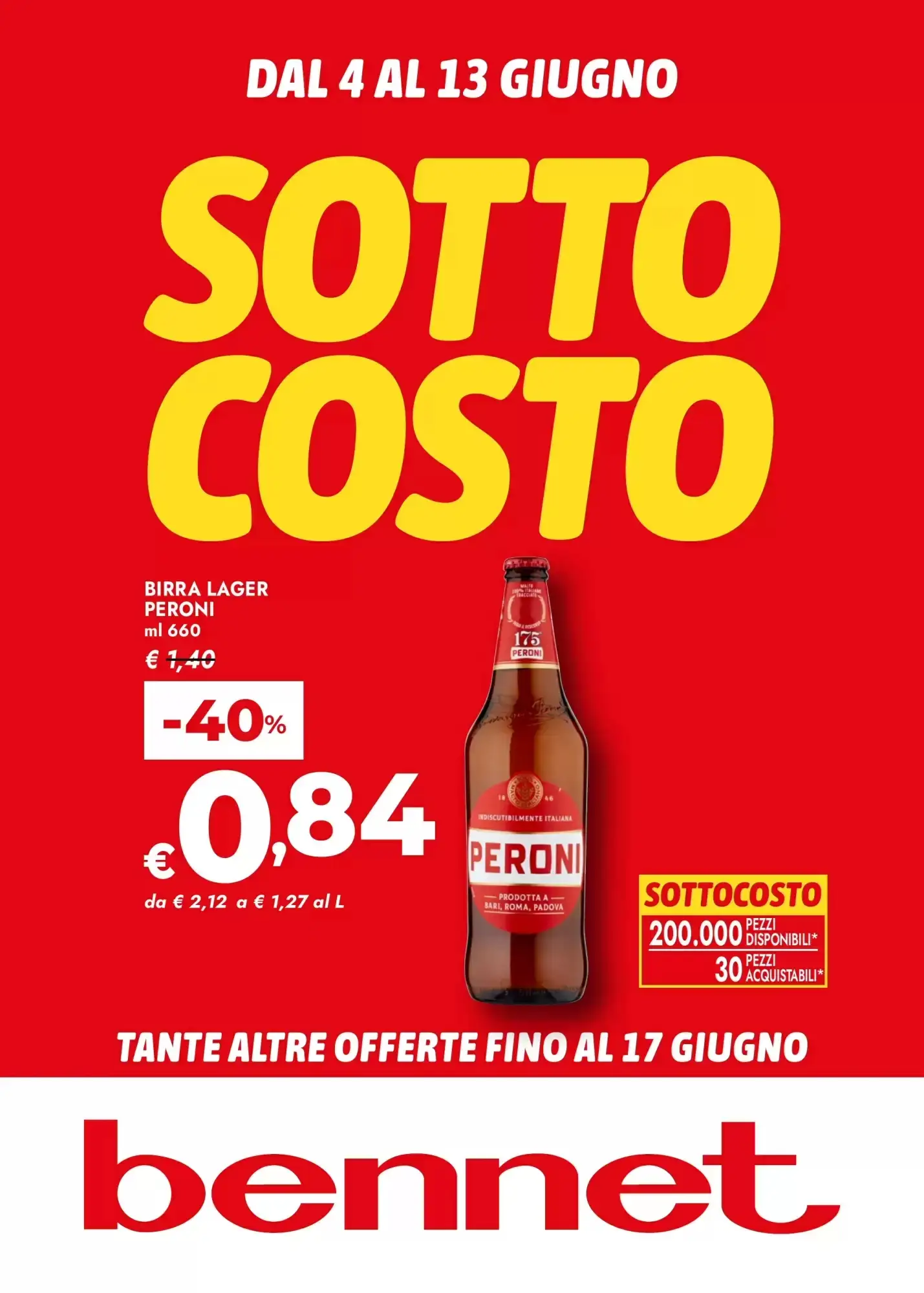 Copertina Bennet - Volantino Bennet