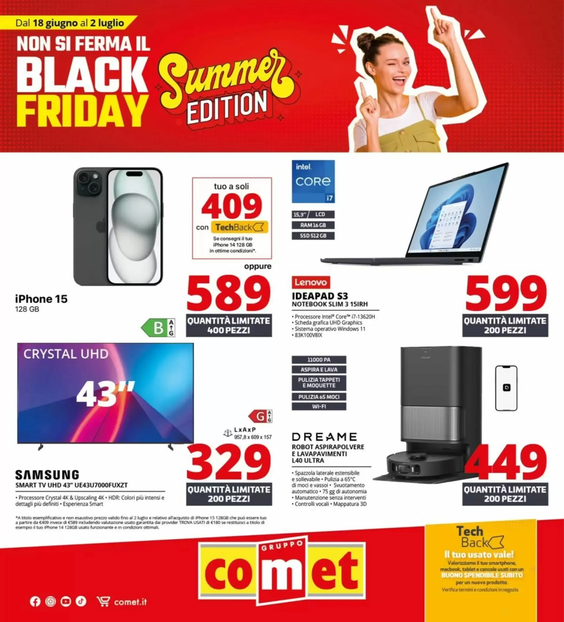 Copertina Comet - Volantino Comet