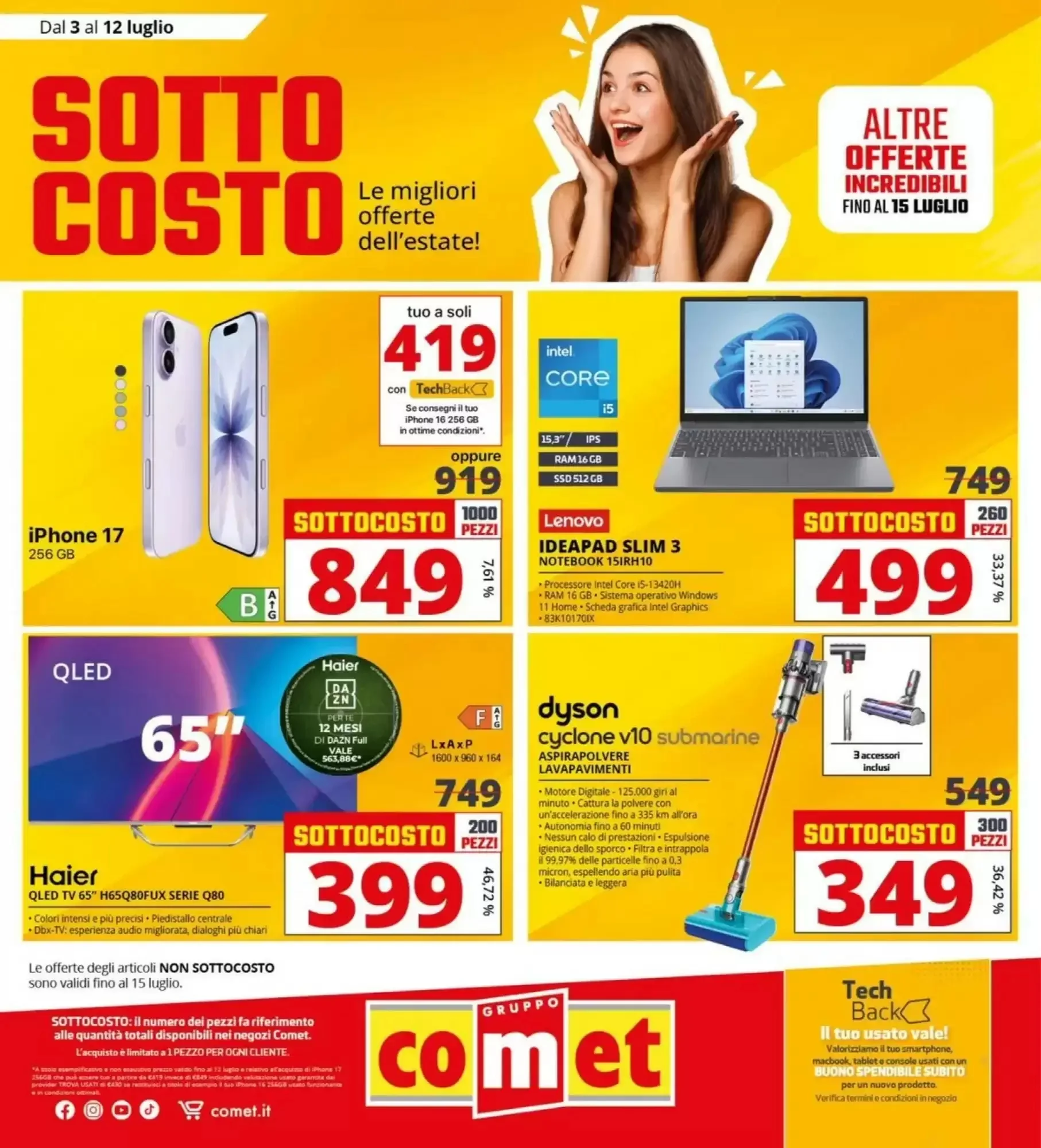 Copertina Comet - Volantino Comet
