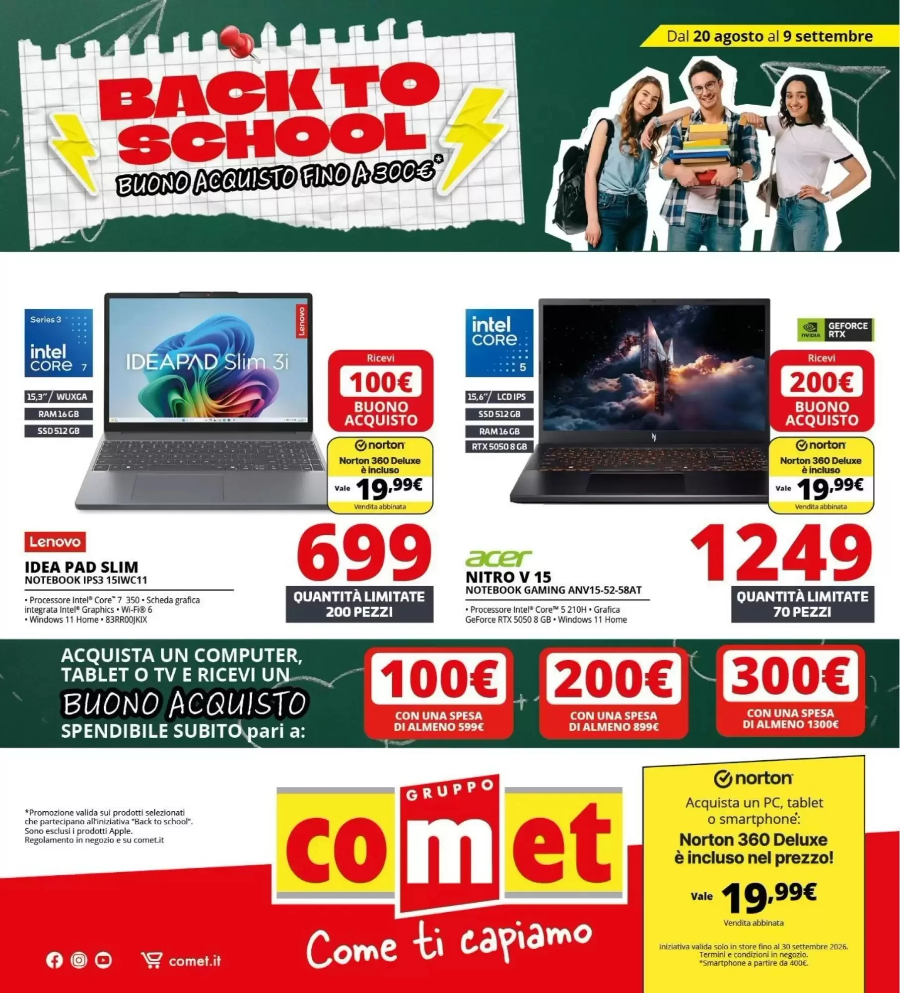 Copertina Comet - Volantino Comet