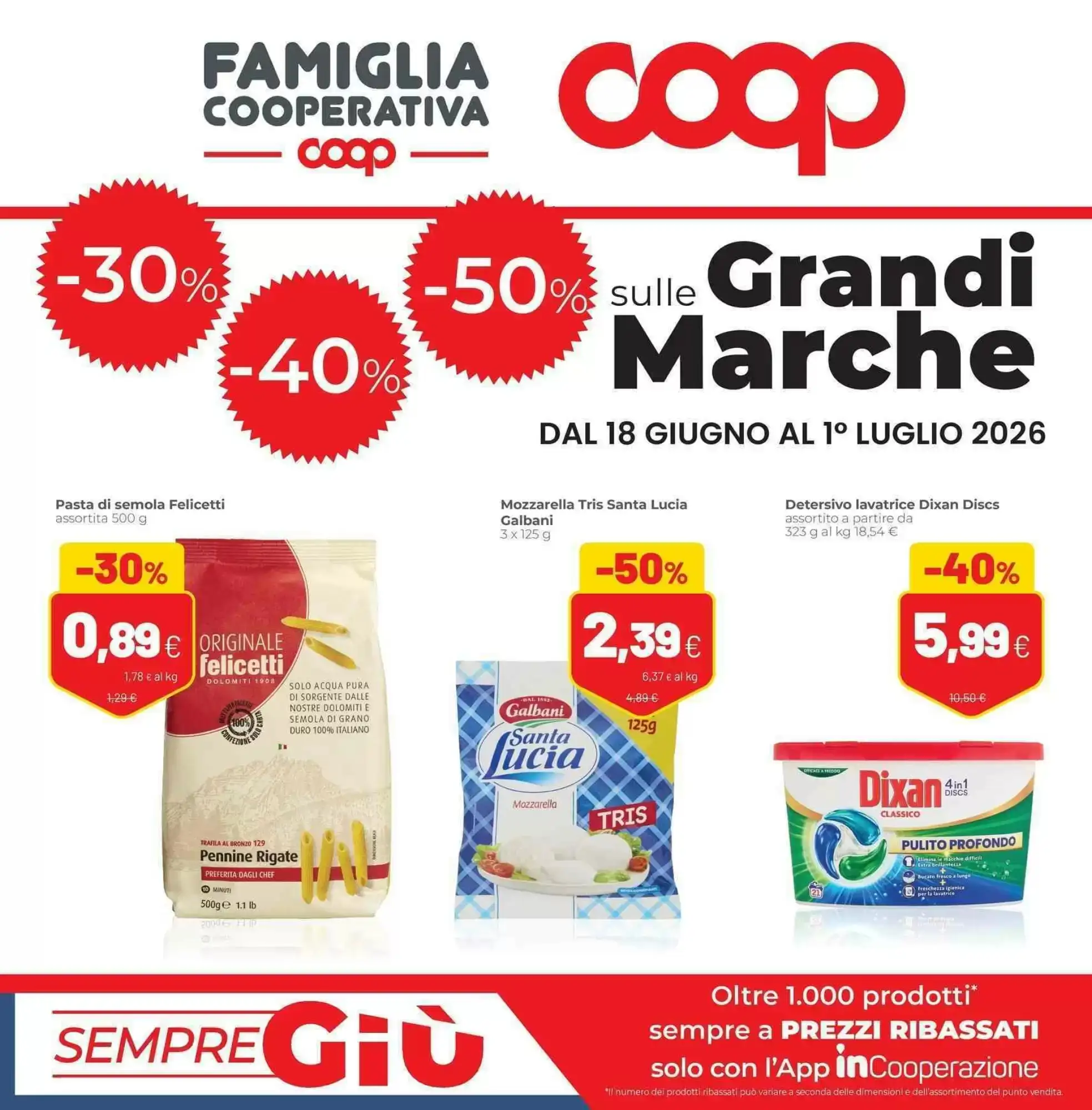 Copertina Coop Famiglia Cooperativa - Volantino Coop Famiglia Cooperativa