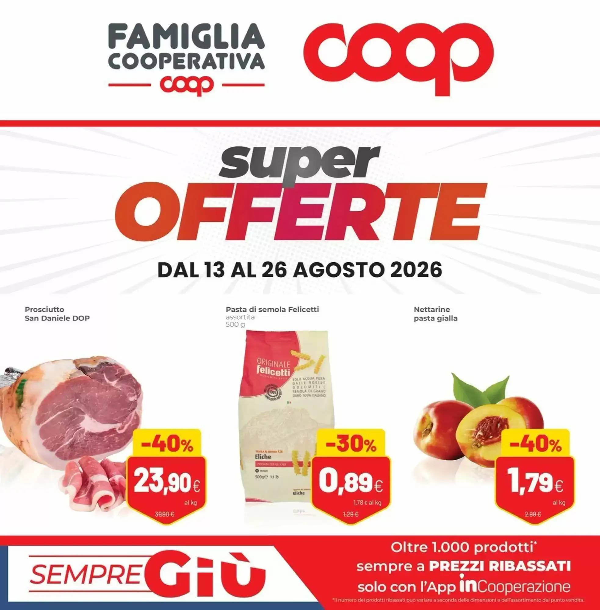 Copertina Coop Famiglia Cooperativa - Volantino Coop Famiglia Cooperativa