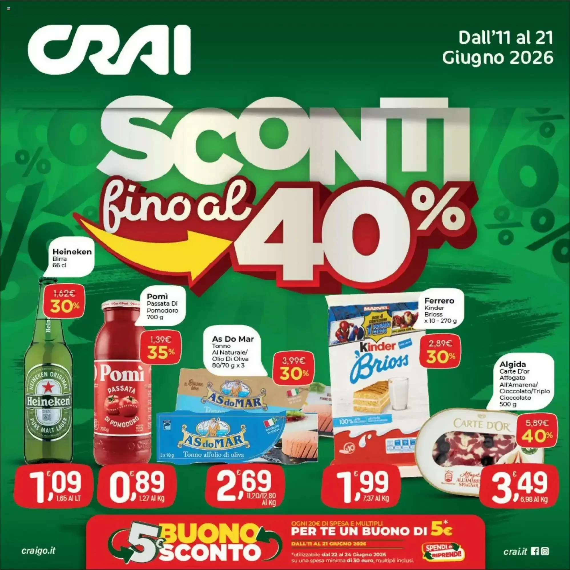 Copertina Crai - Volantino Crai