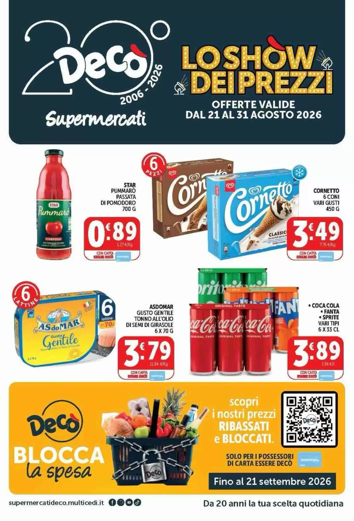 Copertina Decò Supermercati - Volantino Decò Supermercati
