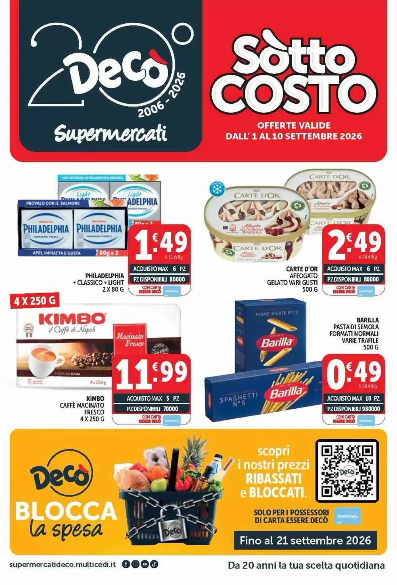 Copertina Decò Supermercati - Volantino Decò Supermercati