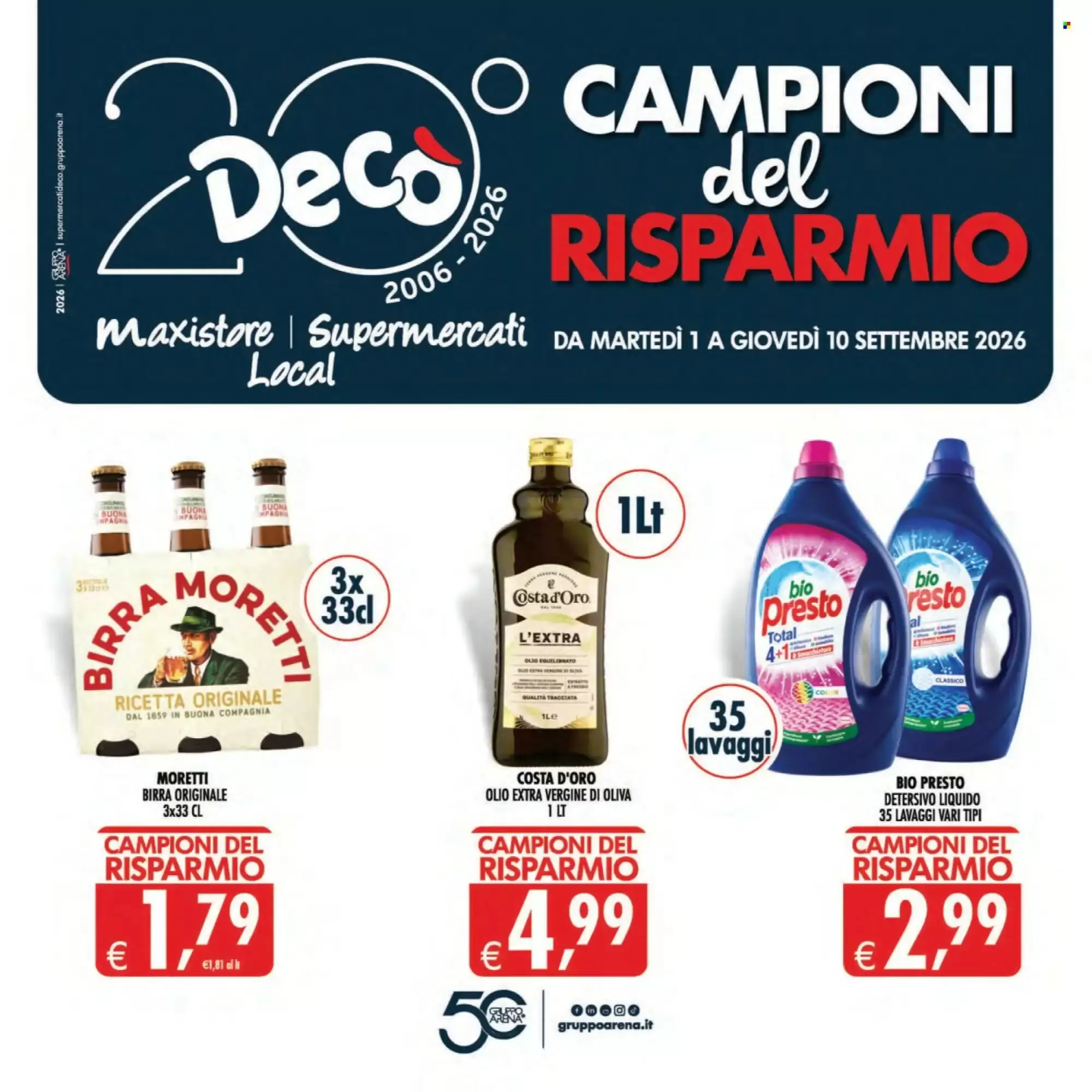 Copertina Decò Supermercati - Volantino Decò Supermercati