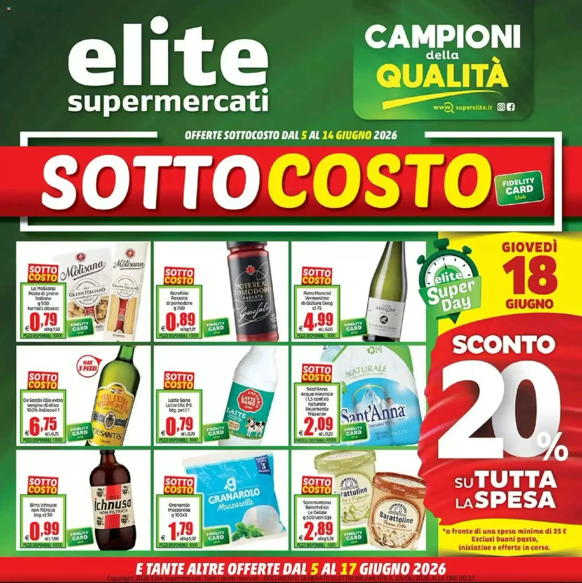 Copertina Elite - Volantino Elite