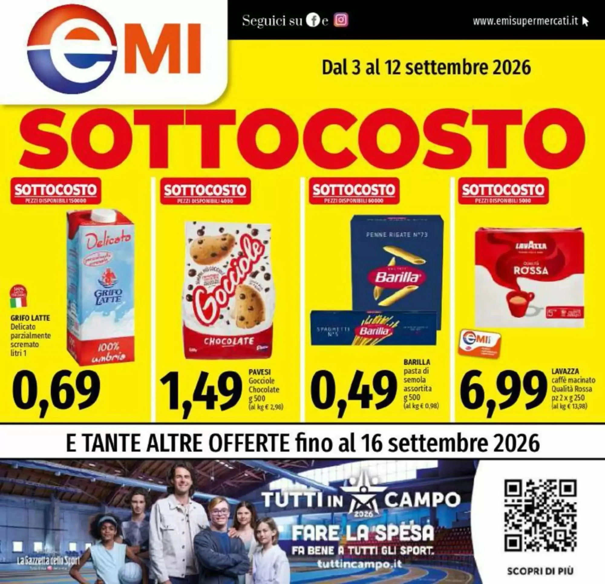 Copertina Emi Supermercati - Volantino Emi Supermercati