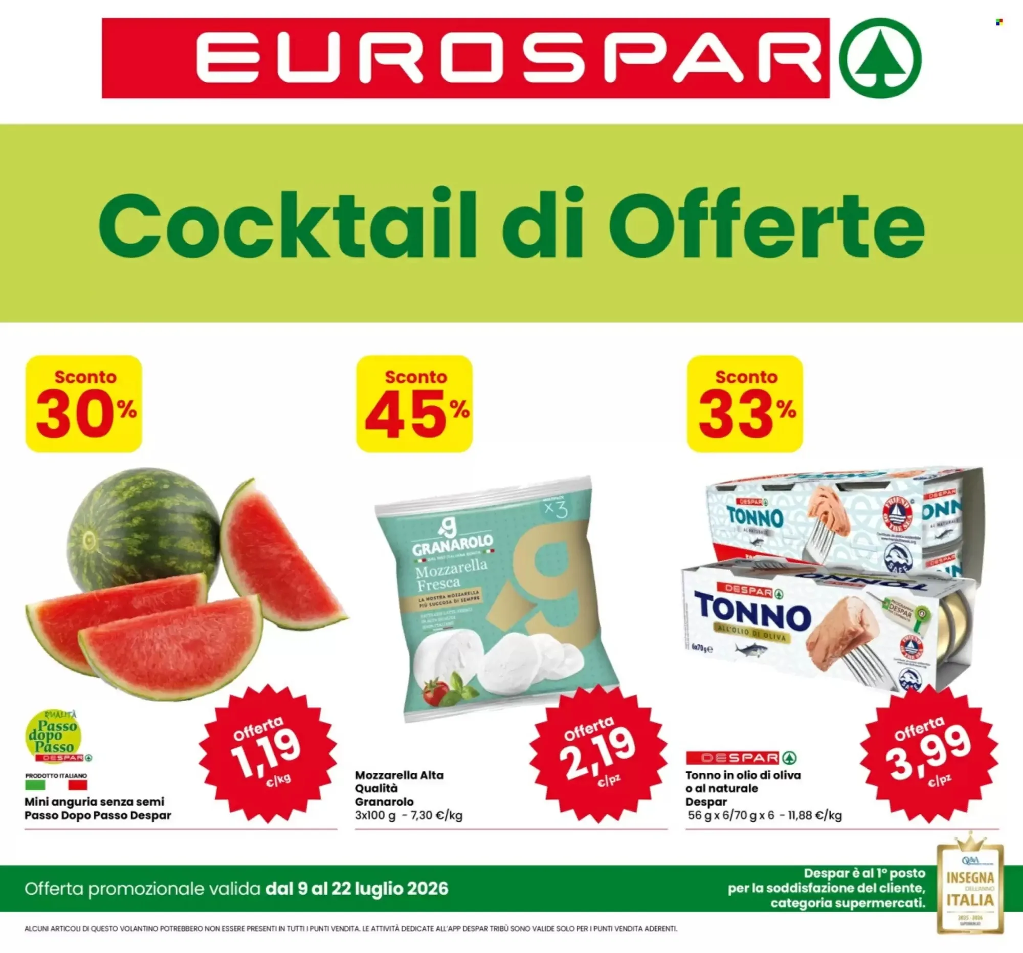 Copertina Eurospar - Volantino Eurospar
