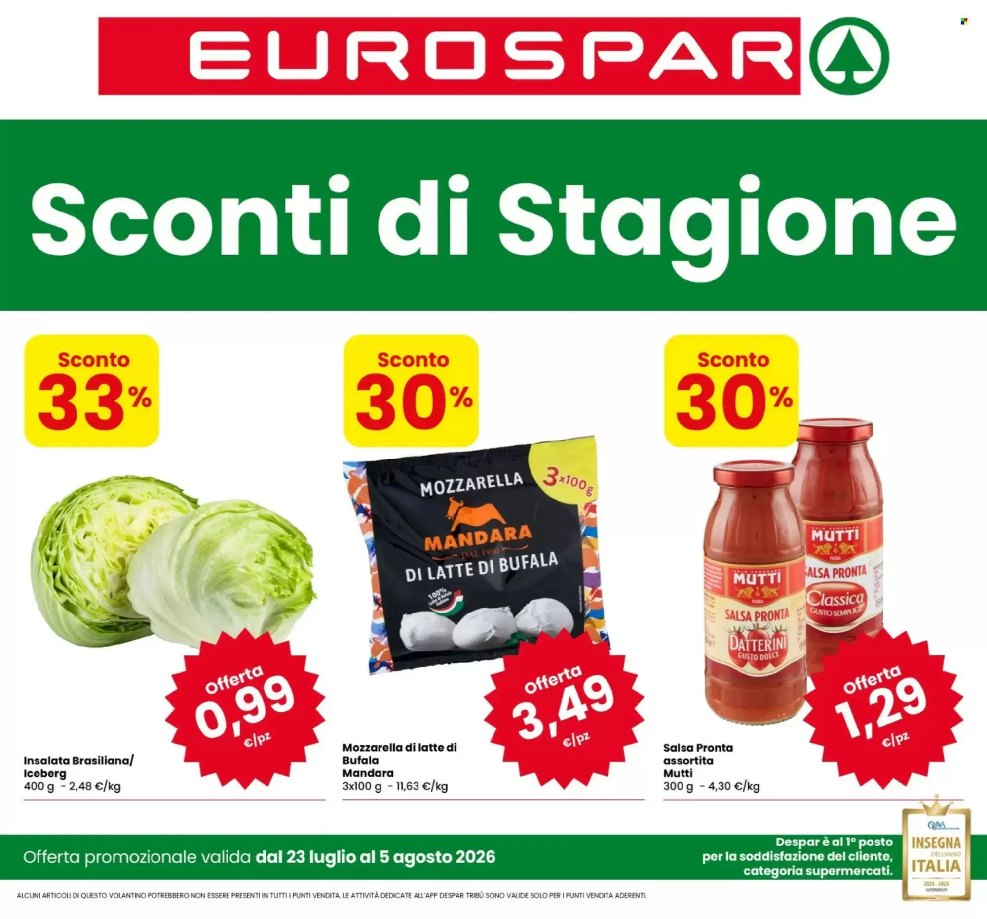 Copertina Eurospar - Volantino Eurospar