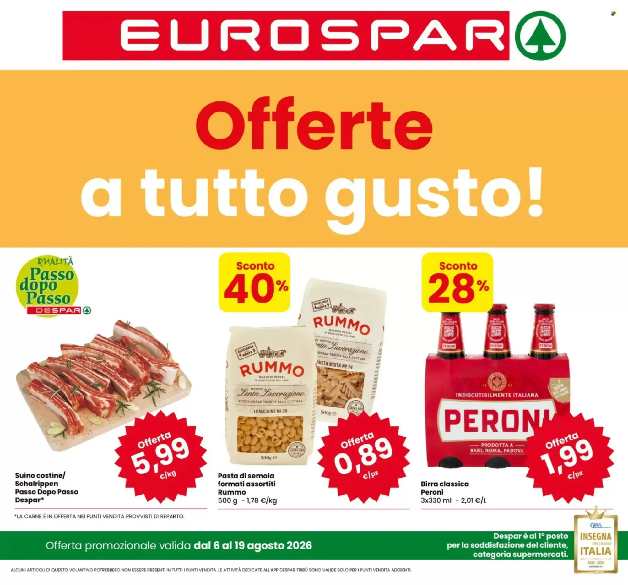 Copertina Eurospar - Volantino Eurospar
