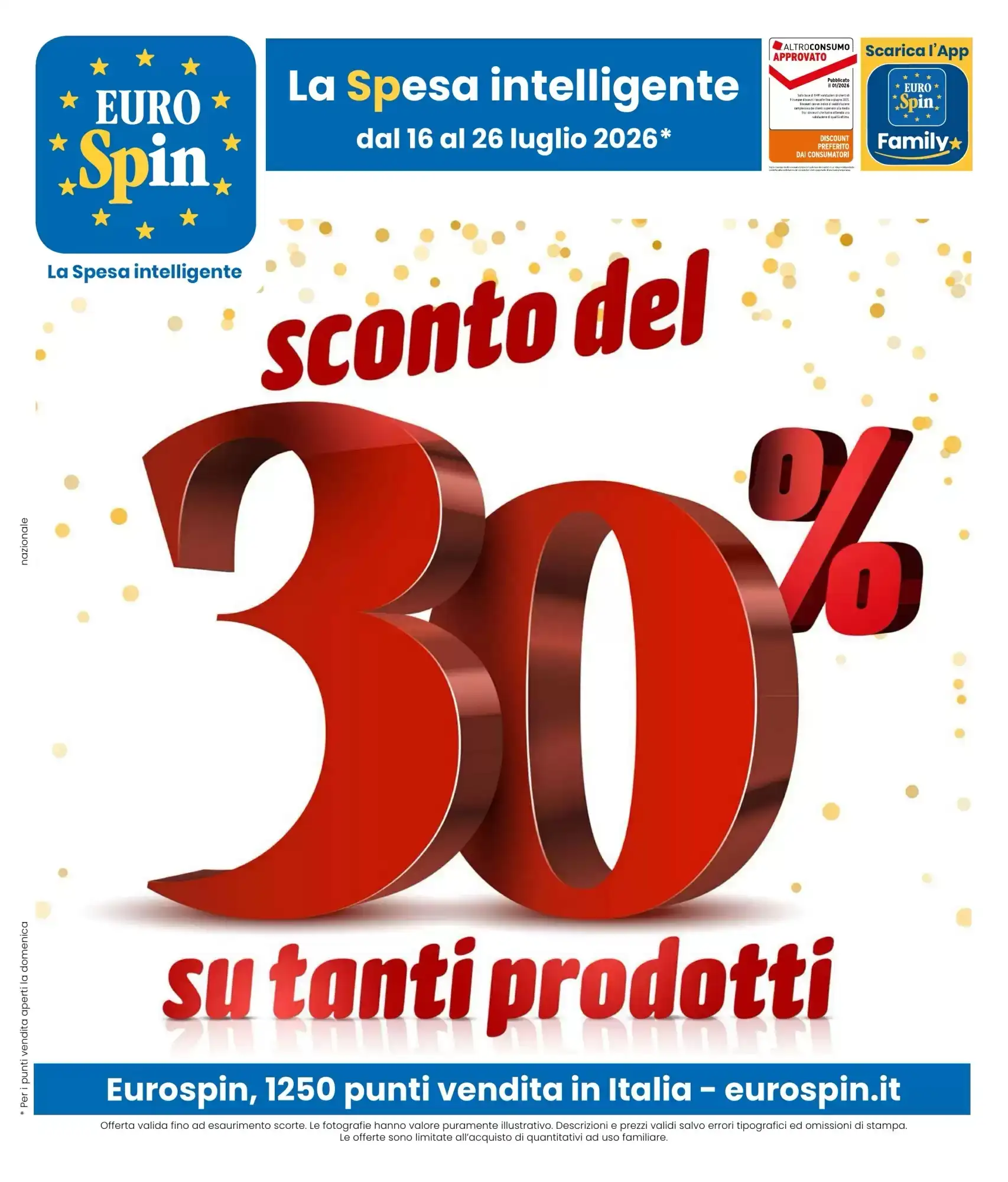 Copertina Eurospin - Volantino Eurospin
