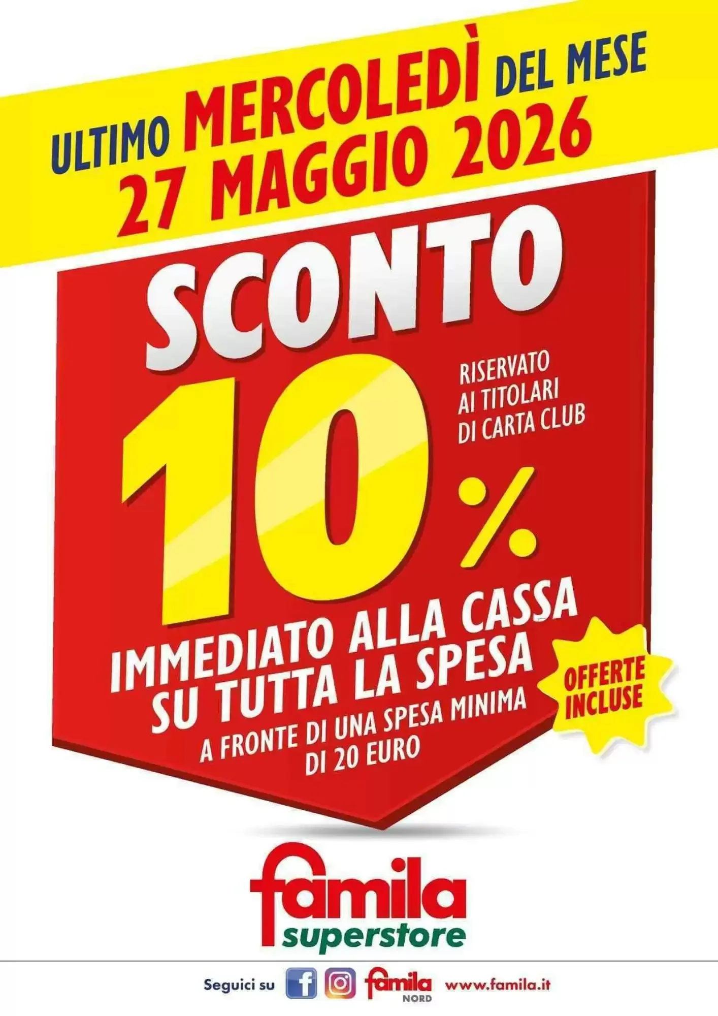 Copertina Famila Superstore - Volantino Famila Superstore