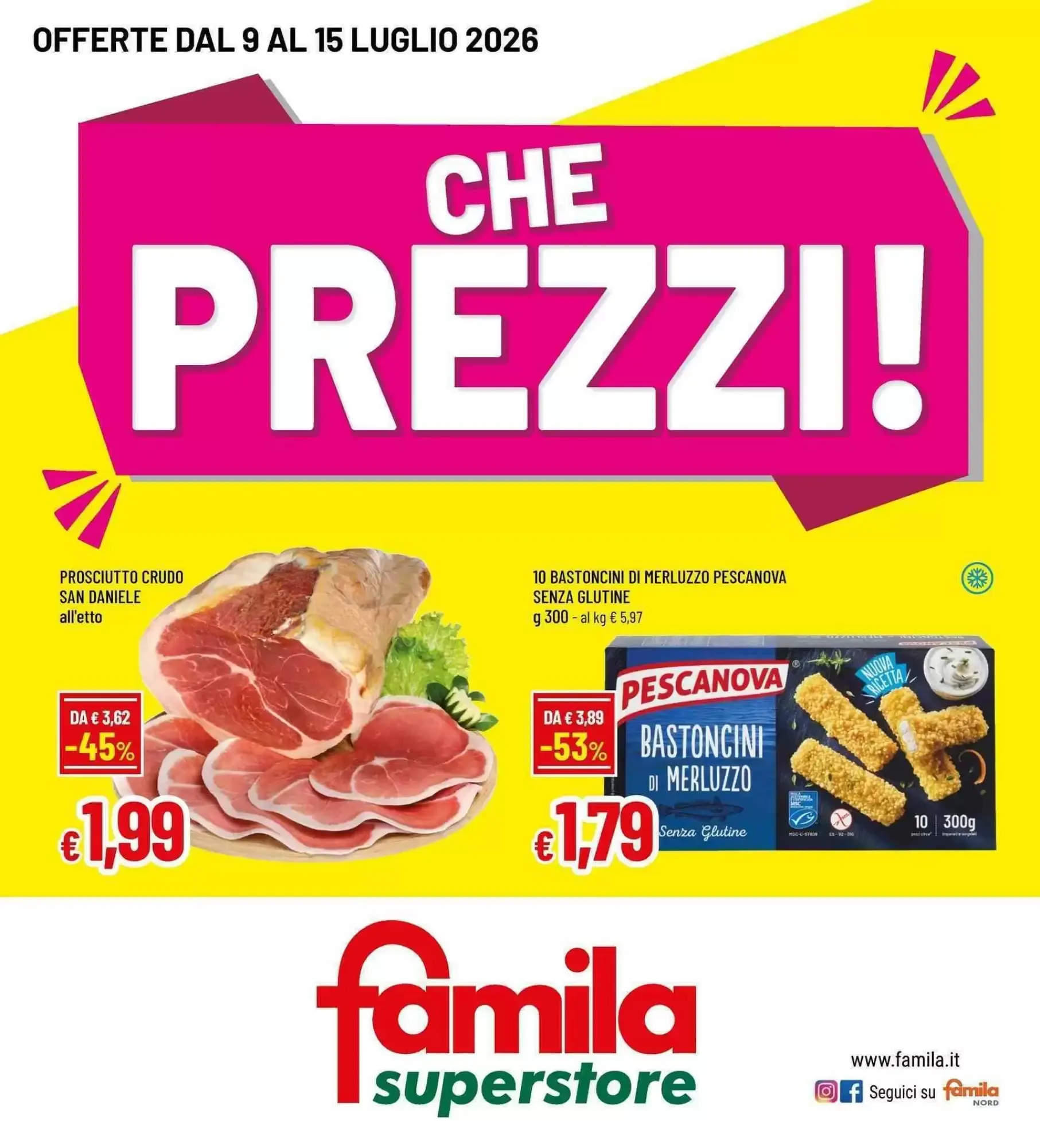 Copertina Famila Superstore - Volantino Famila Superstore