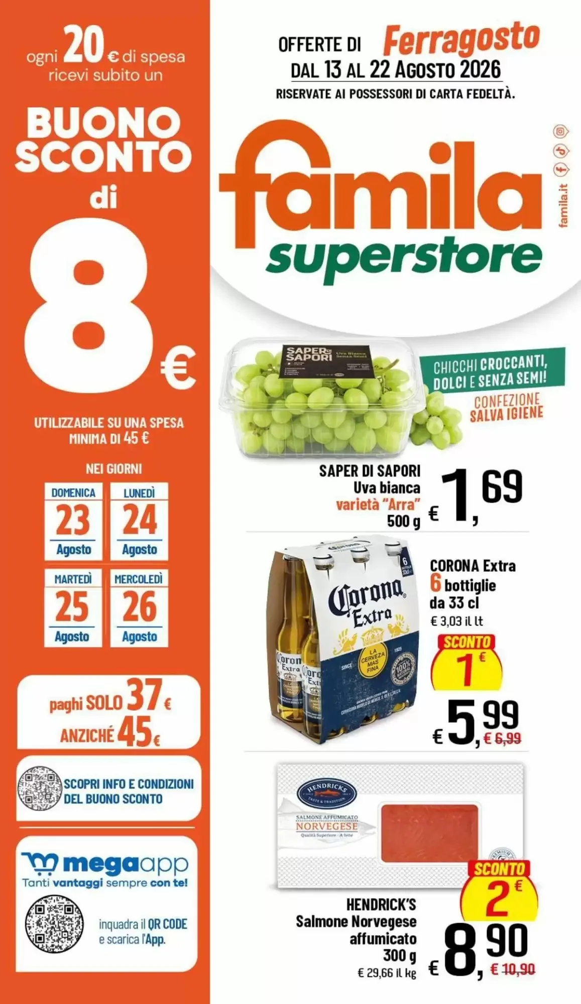 Copertina Famila Superstore - Volantino Famila Superstore