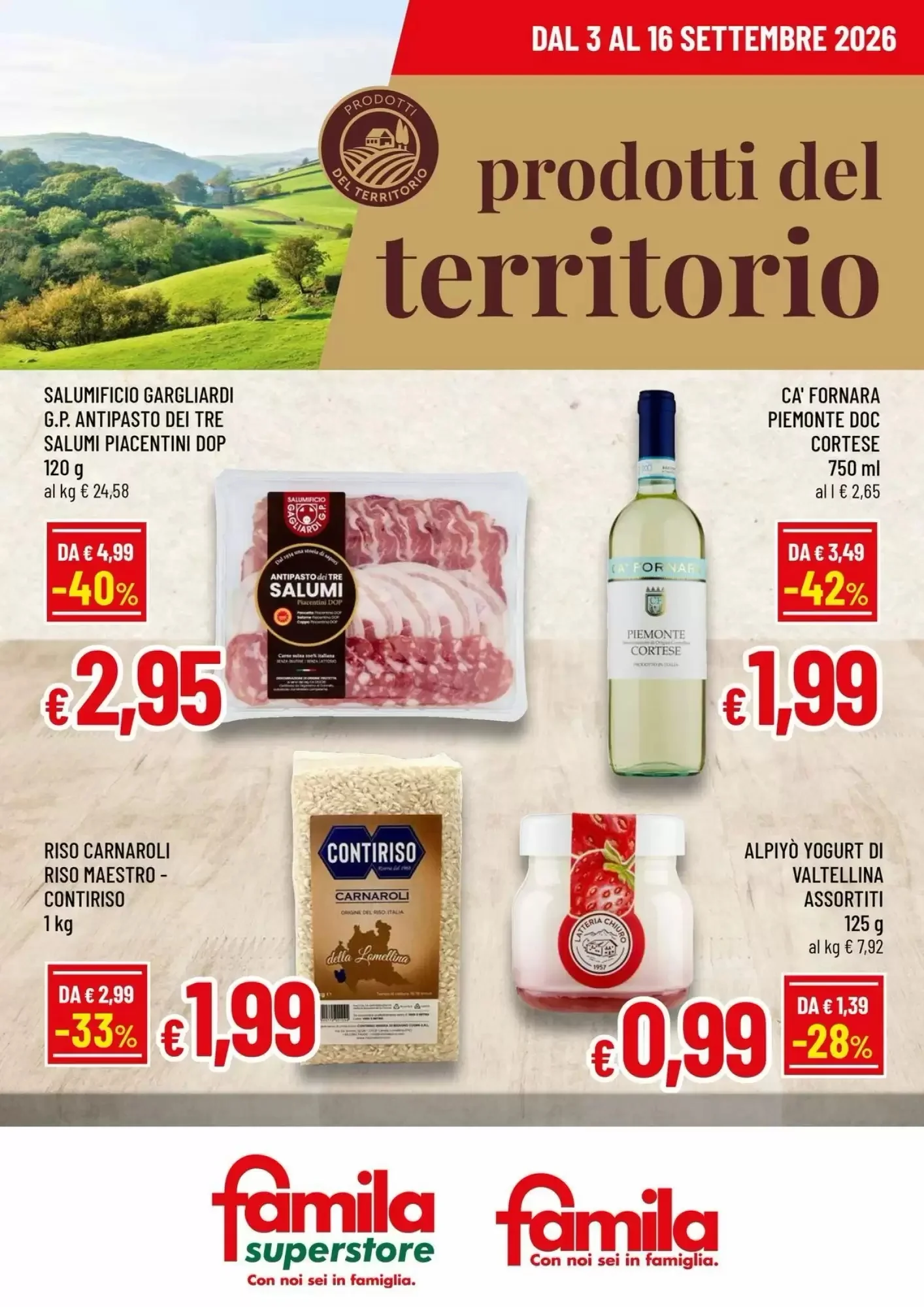 Copertina Famila Superstore - Volantino Famila Superstore
