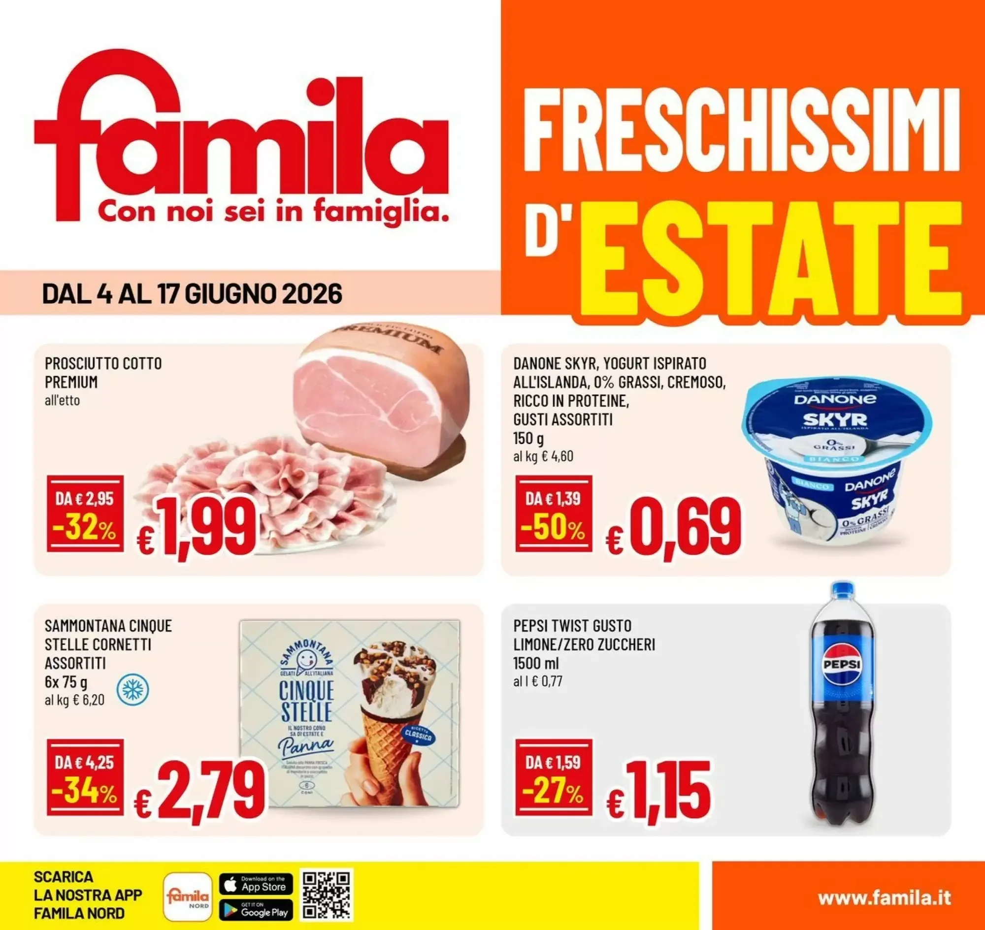 Copertina anteprima Famila - Offerte Famila: anteprima del volantino dal 4 al 17 giugno 2026