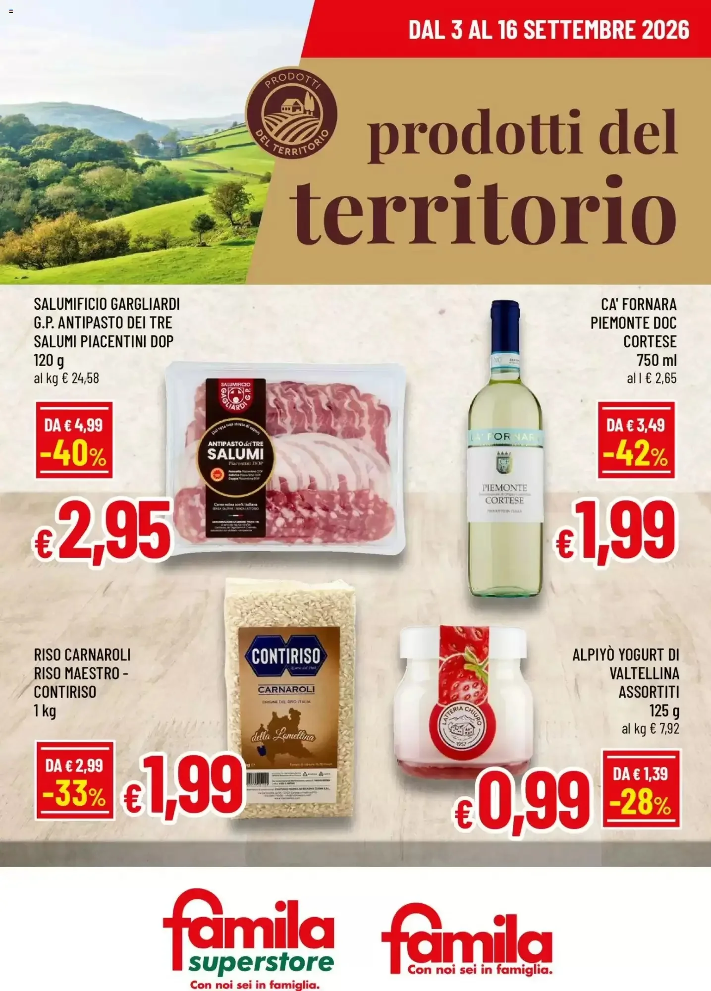 Copertina Famila - Volantino Famila