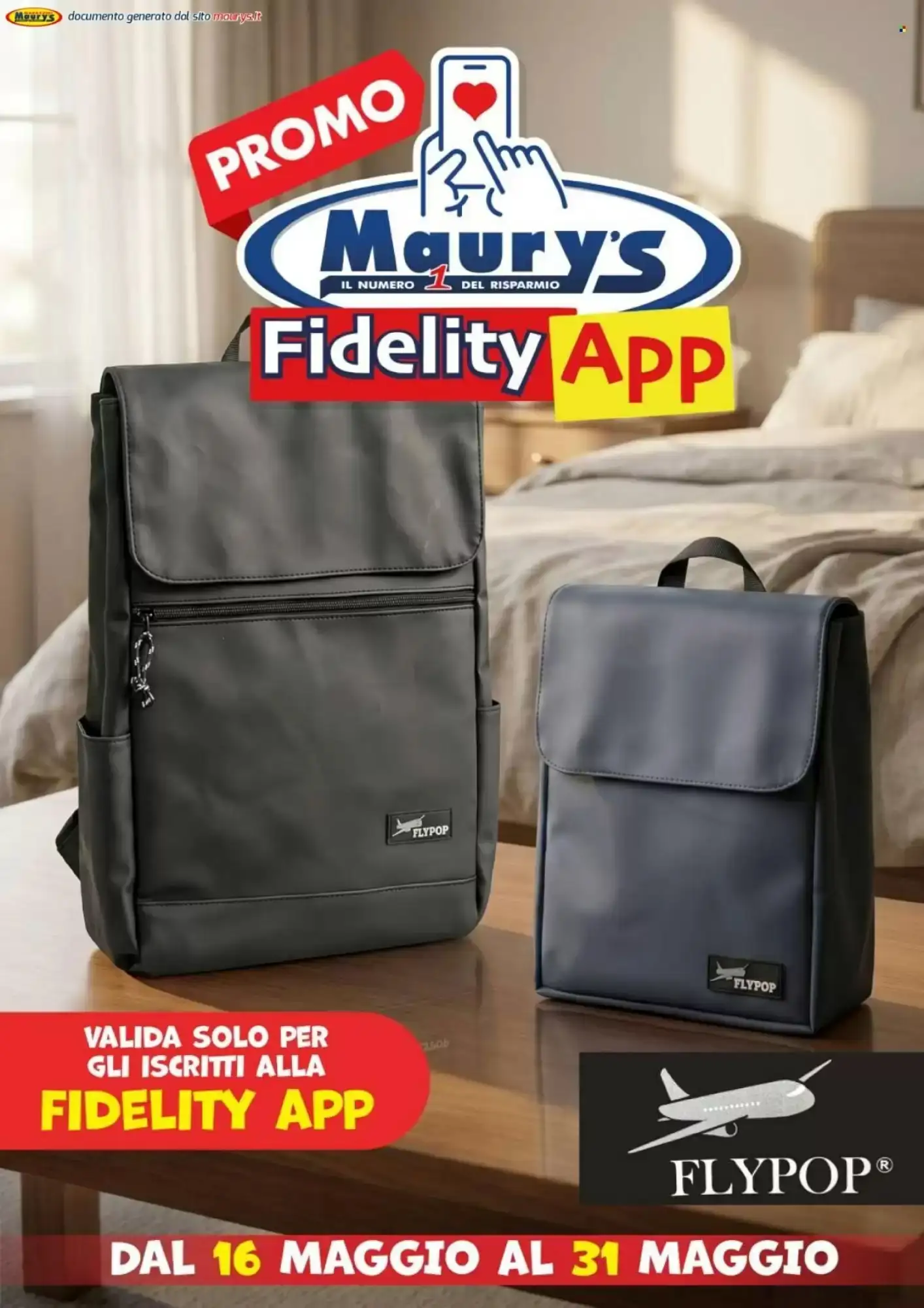 Copertina Maurys - Volantino Maurys