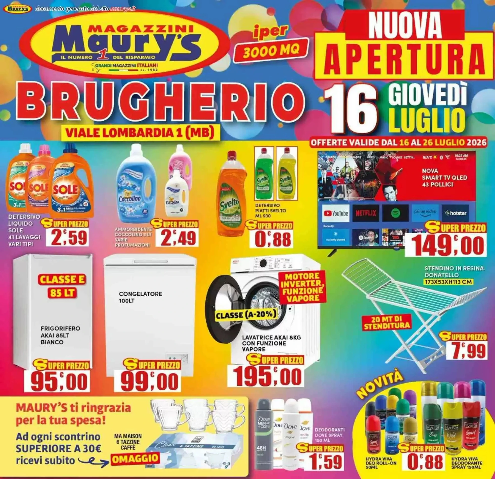 Copertina Maurys - Volantino Maurys