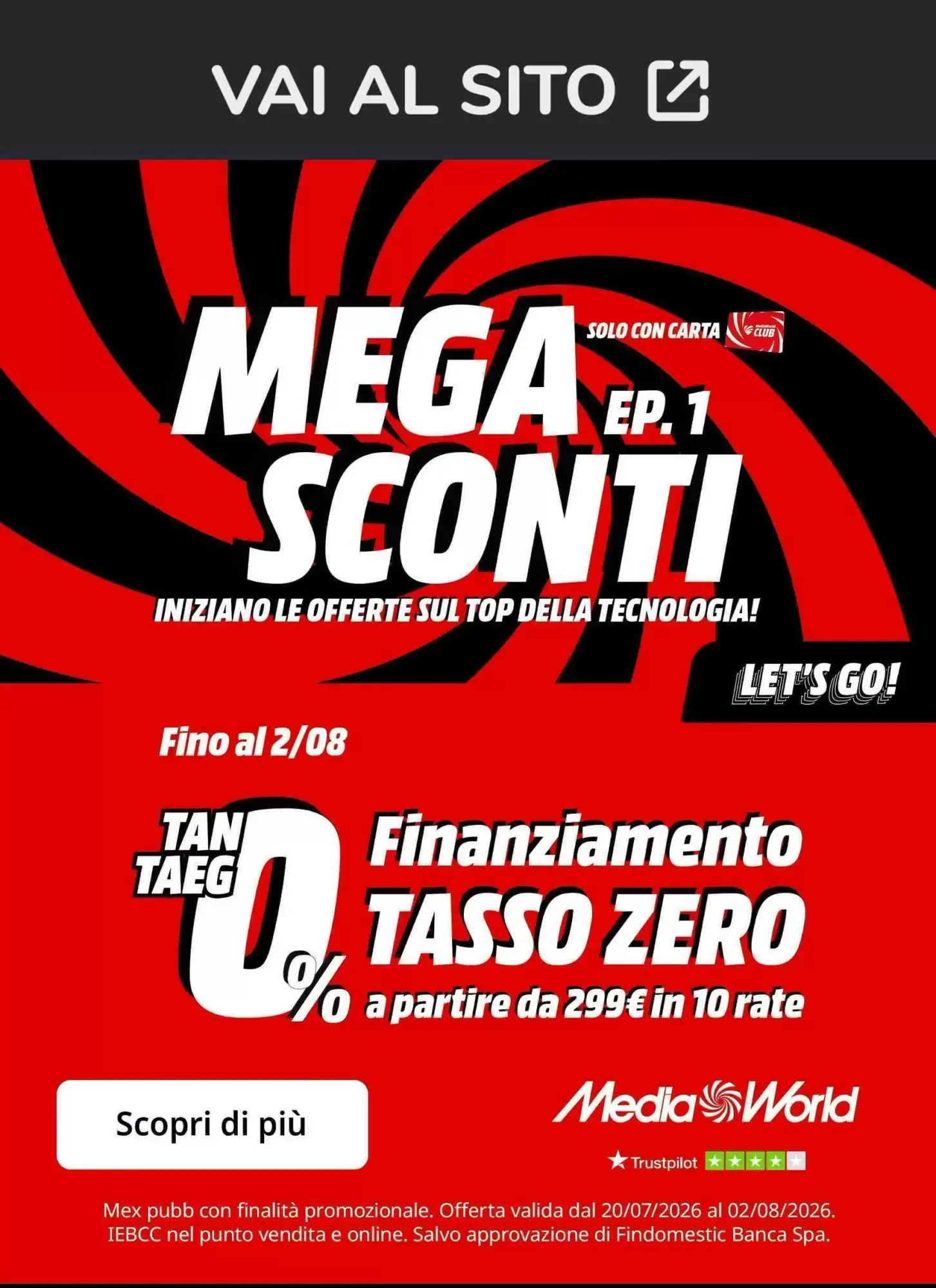 Copertina MediaWorld - Volantino MediaWorld