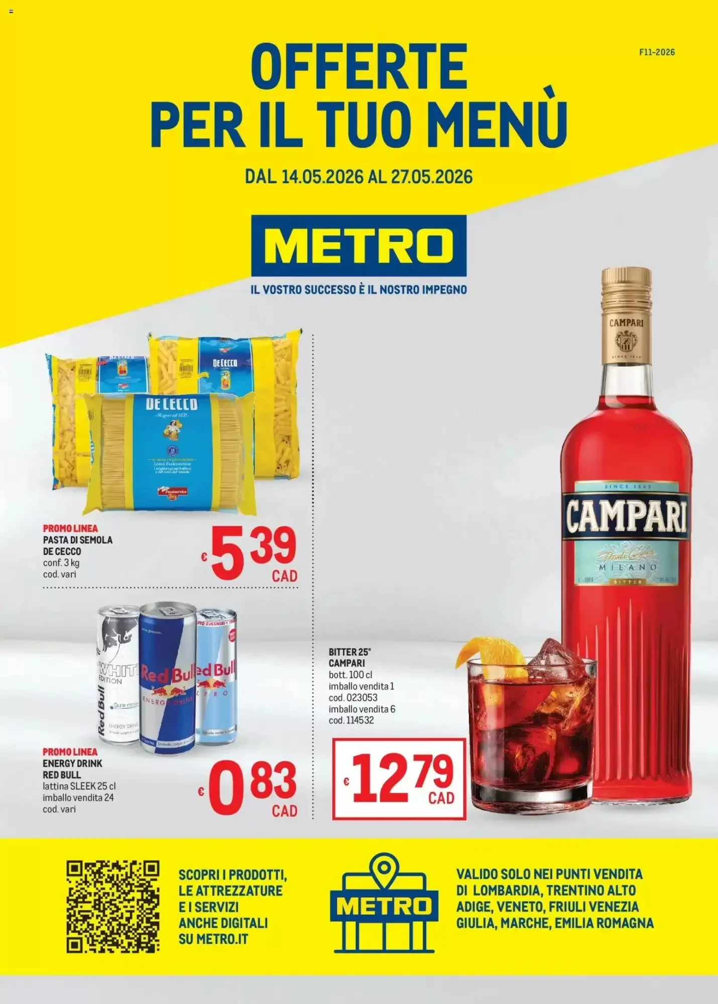 Copertina Metro - Volantino Metro