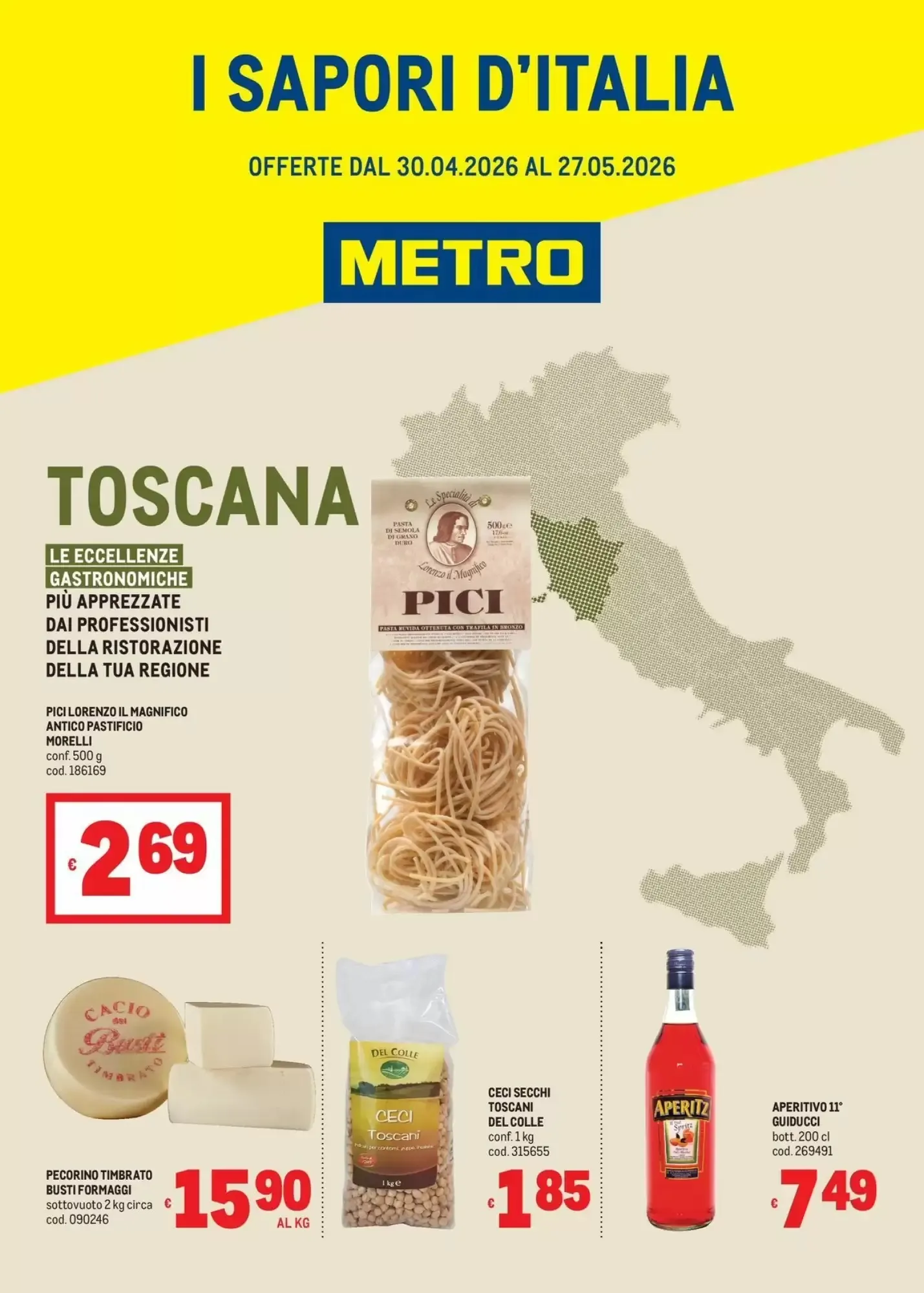 Copertina Metro - Volantino Metro