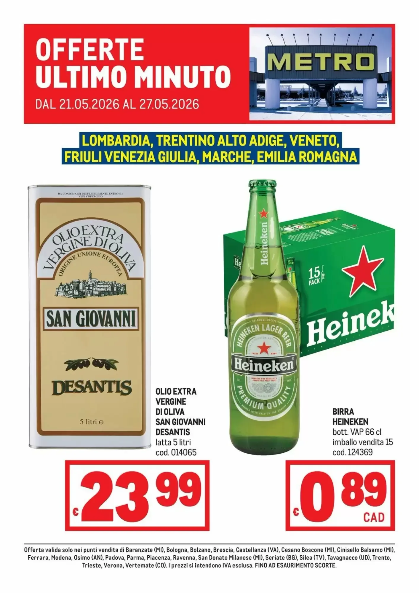 Copertina Metro - Volantino Metro