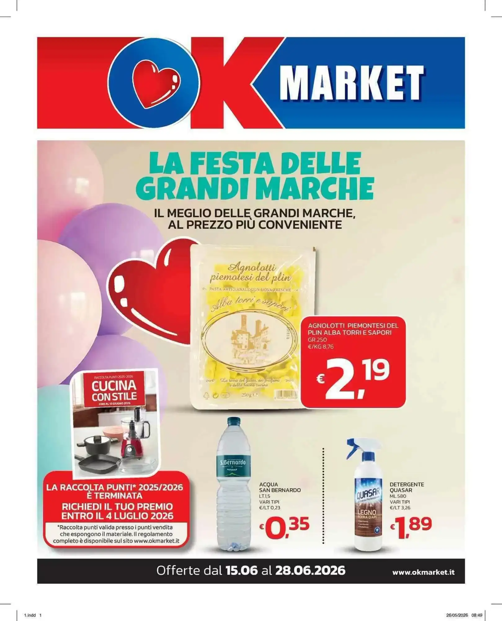 Copertina Ok Market - Volantino Ok Market