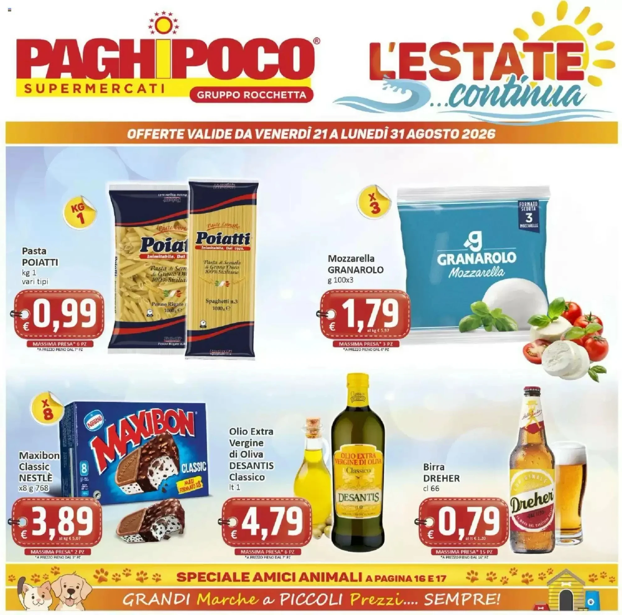 Copertina Paghi Poco - Volantino Paghi Poco