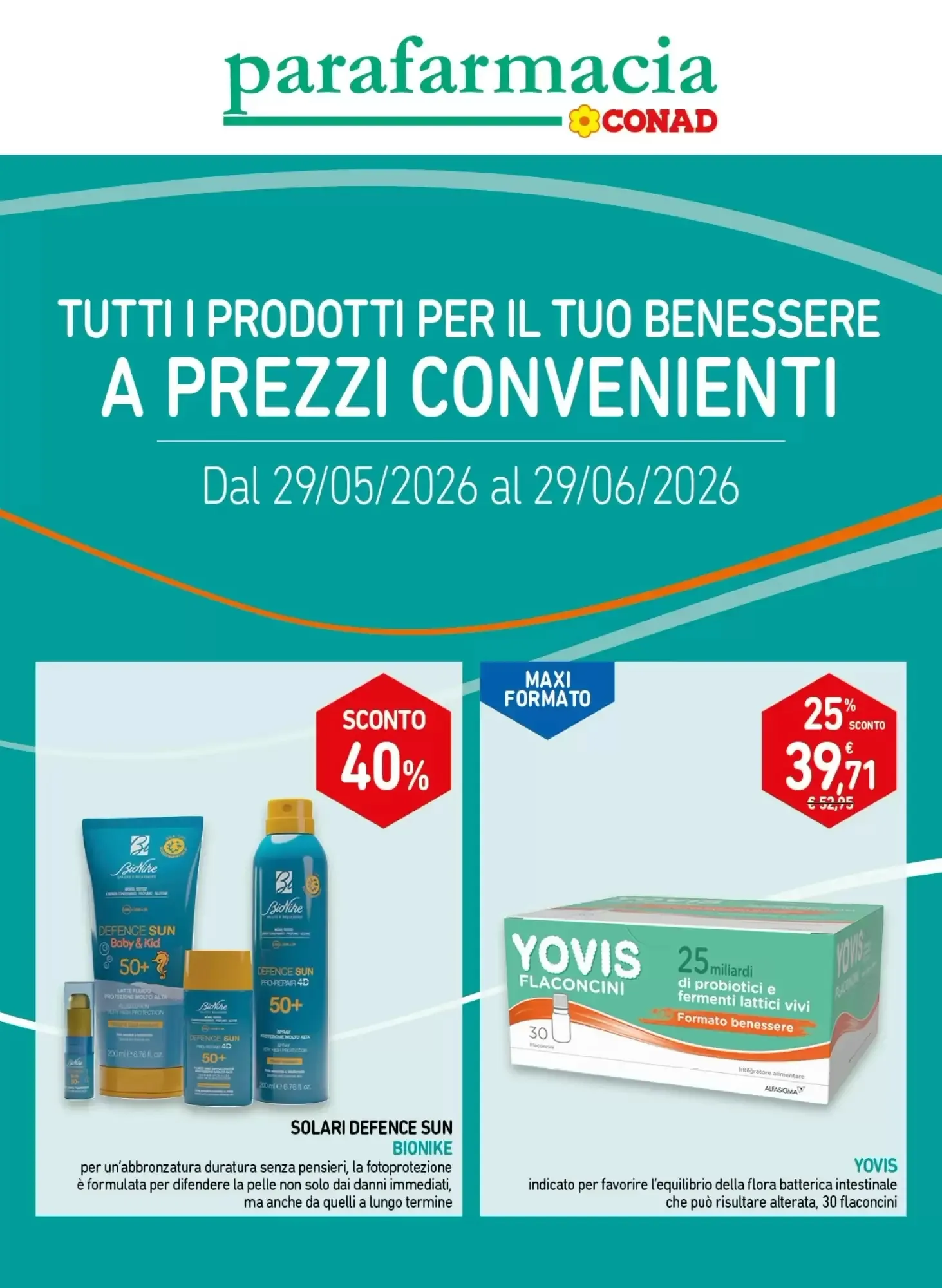 Copertina Parafarmacia Conad - Volantino Parafarmacia Conad