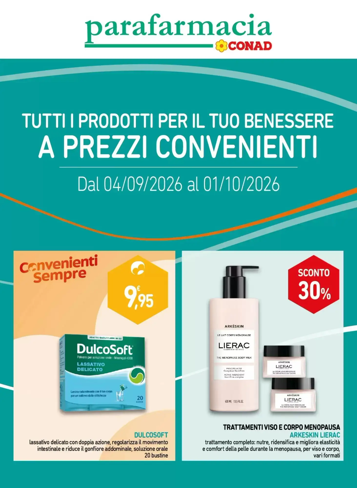 Copertina Parafarmacia Conad - Volantino Parafarmacia Conad