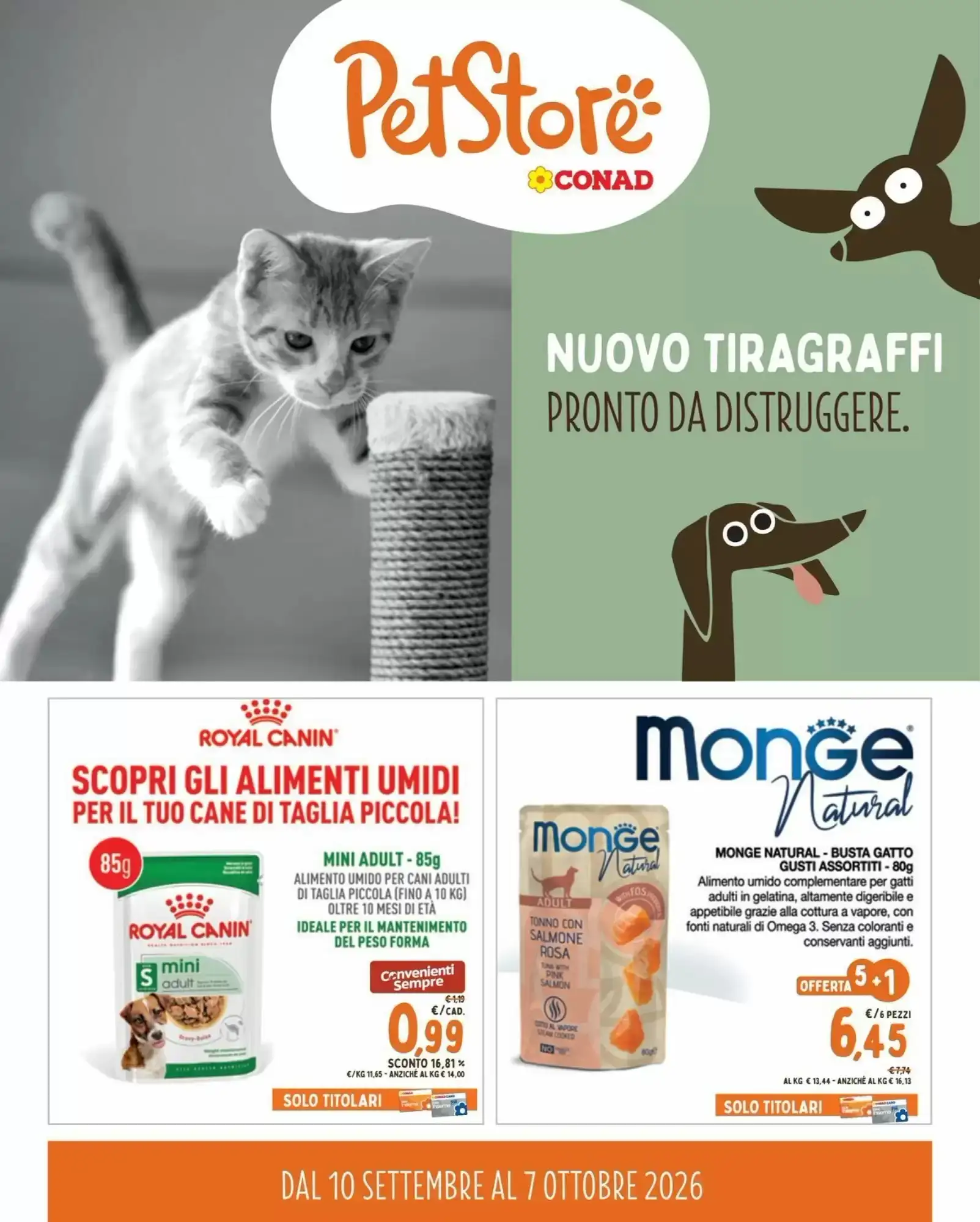 Copertina Pet Store Conad - Volantino Pet Store Conad