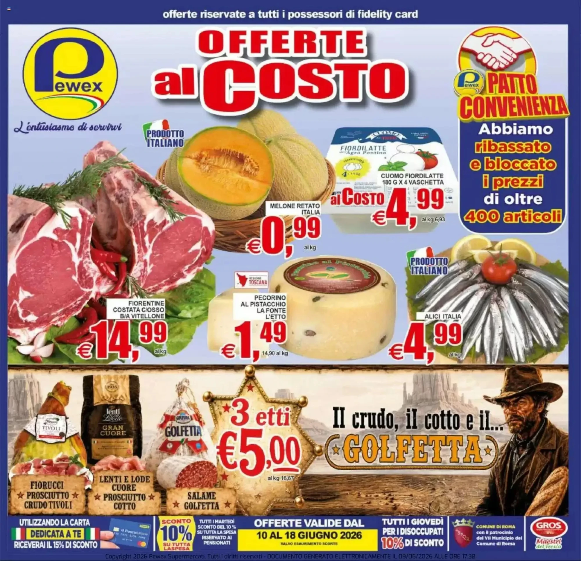 Copertina Pewex - Volantino Pewex