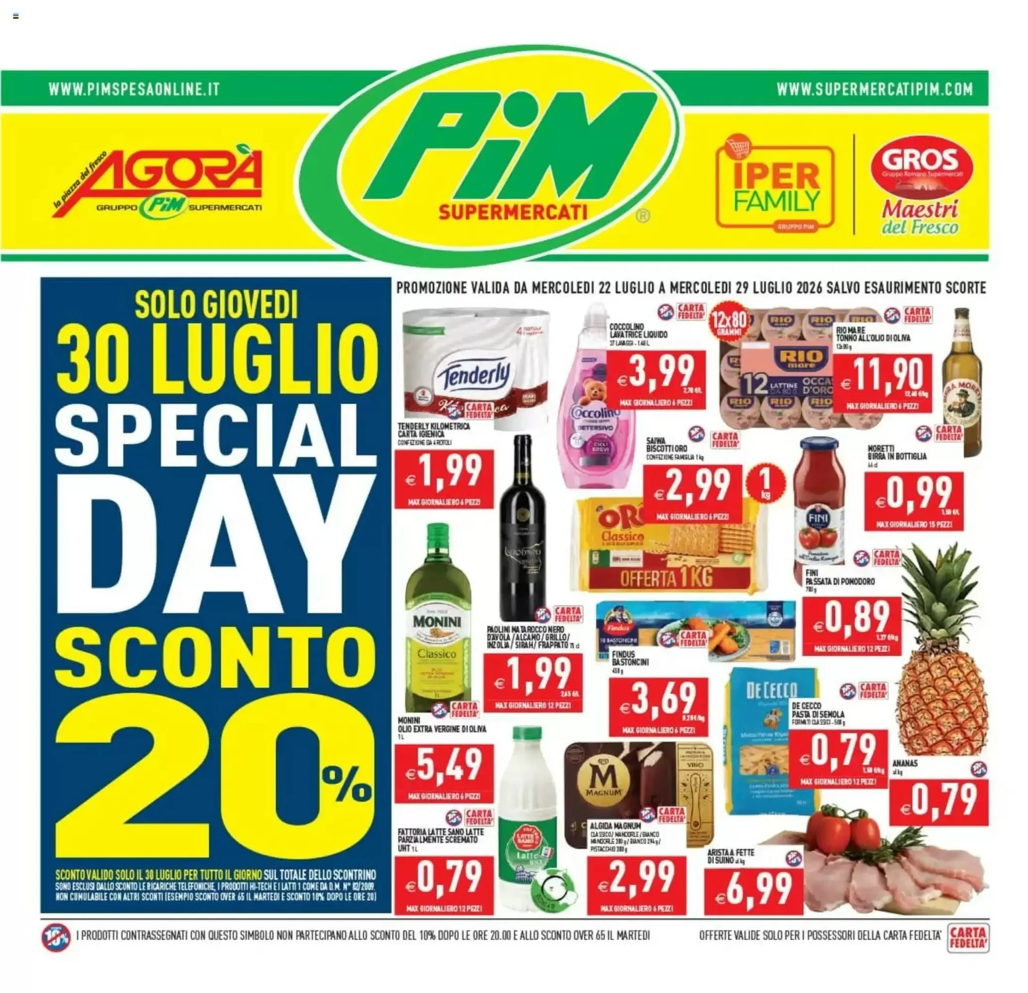 Copertina Pim Supermercati - Volantino Pim Supermercati