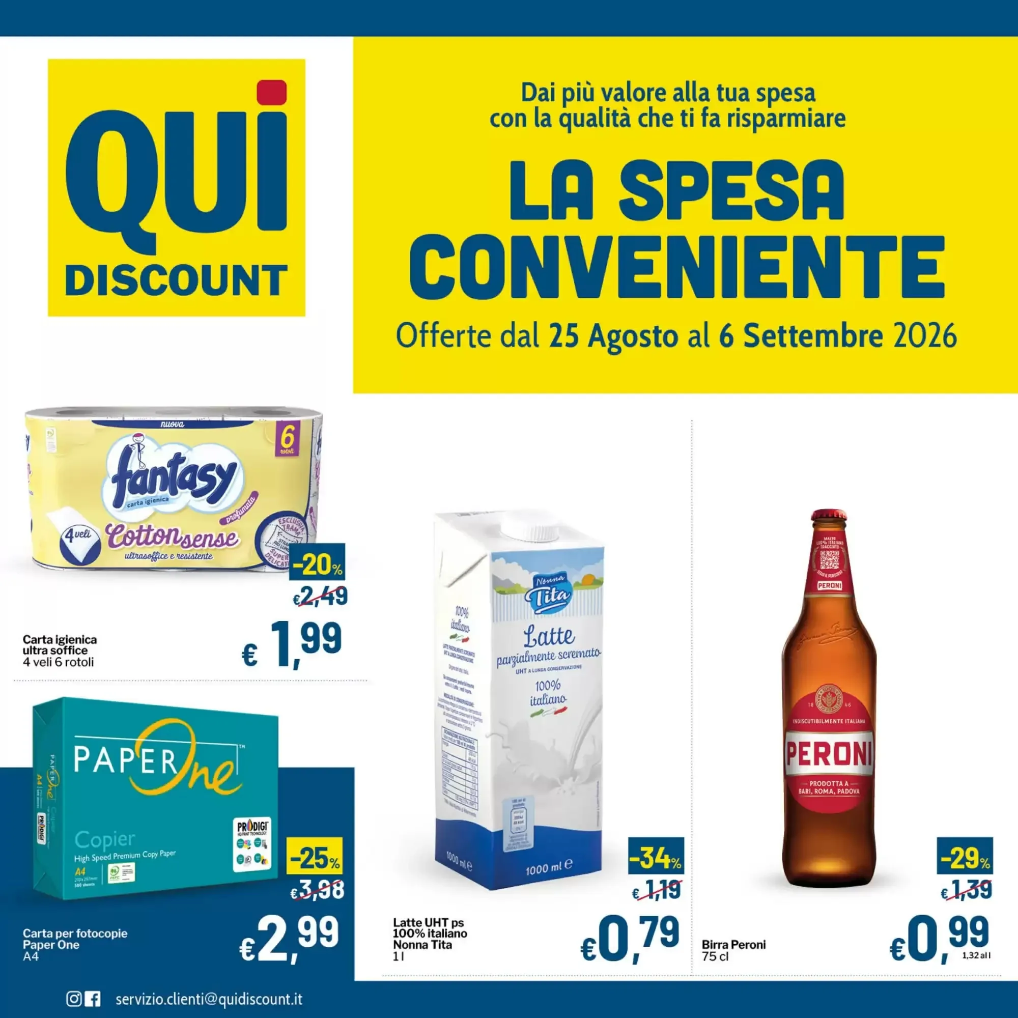 Copertina Qui Discount - Volantino Qui Discount