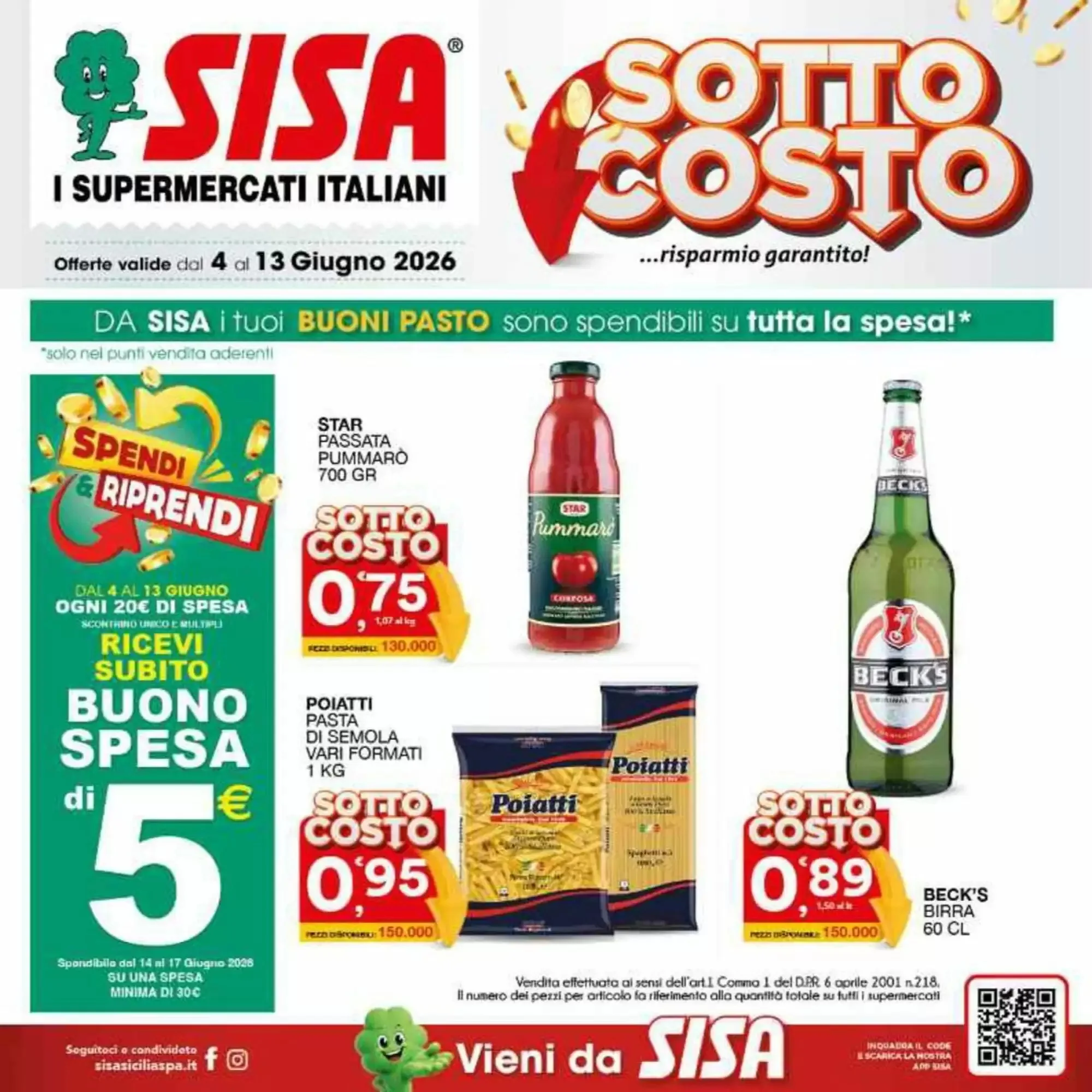 Copertina Sisa - Volantino Sisa