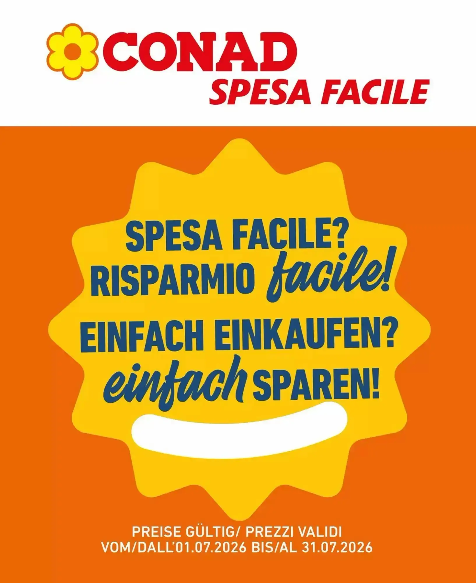 Copertina Spesa Facile Conad - Volantino Spesa Facile Conad