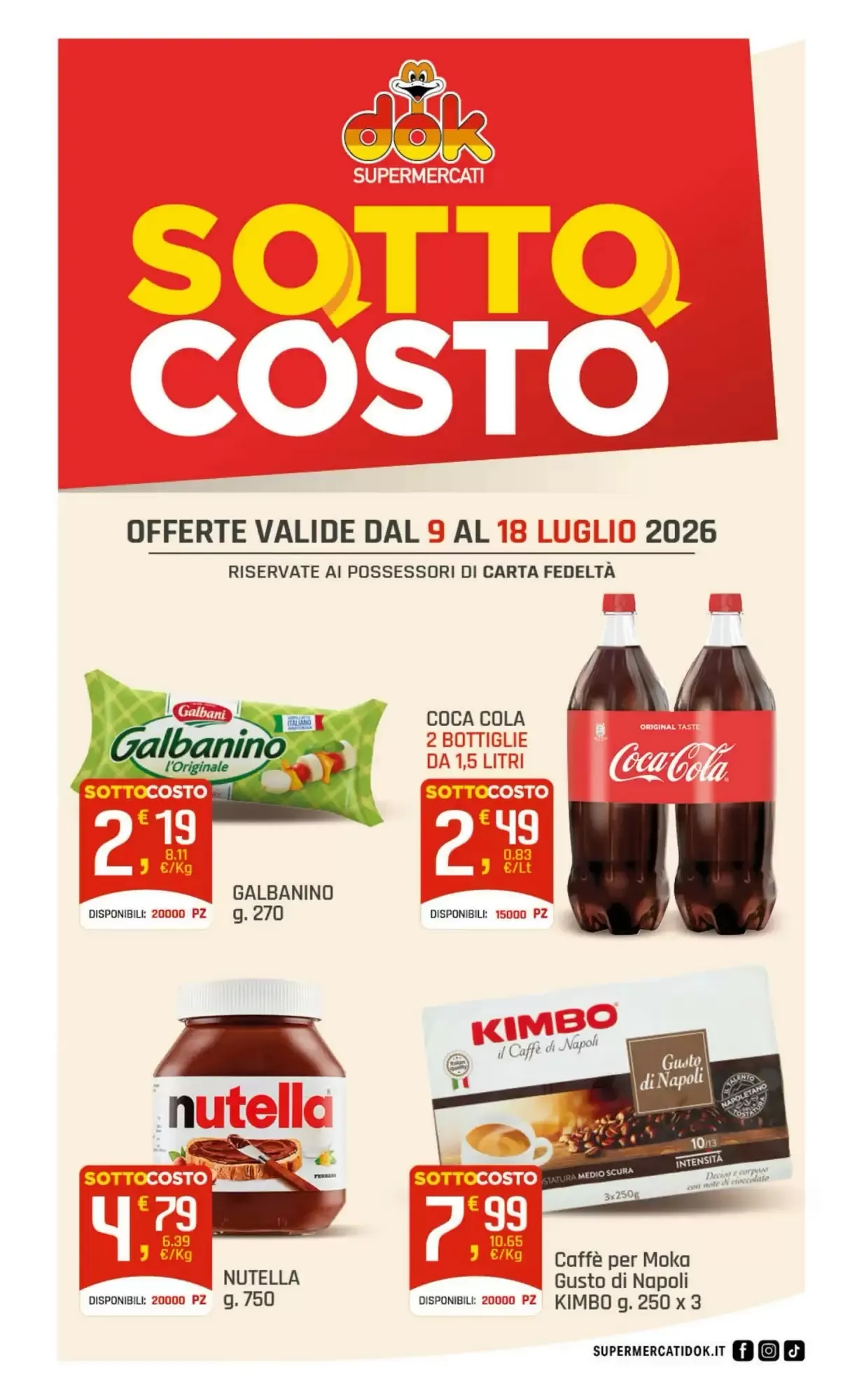 Copertina Supermercati Dok - Volantino Supermercati Dok