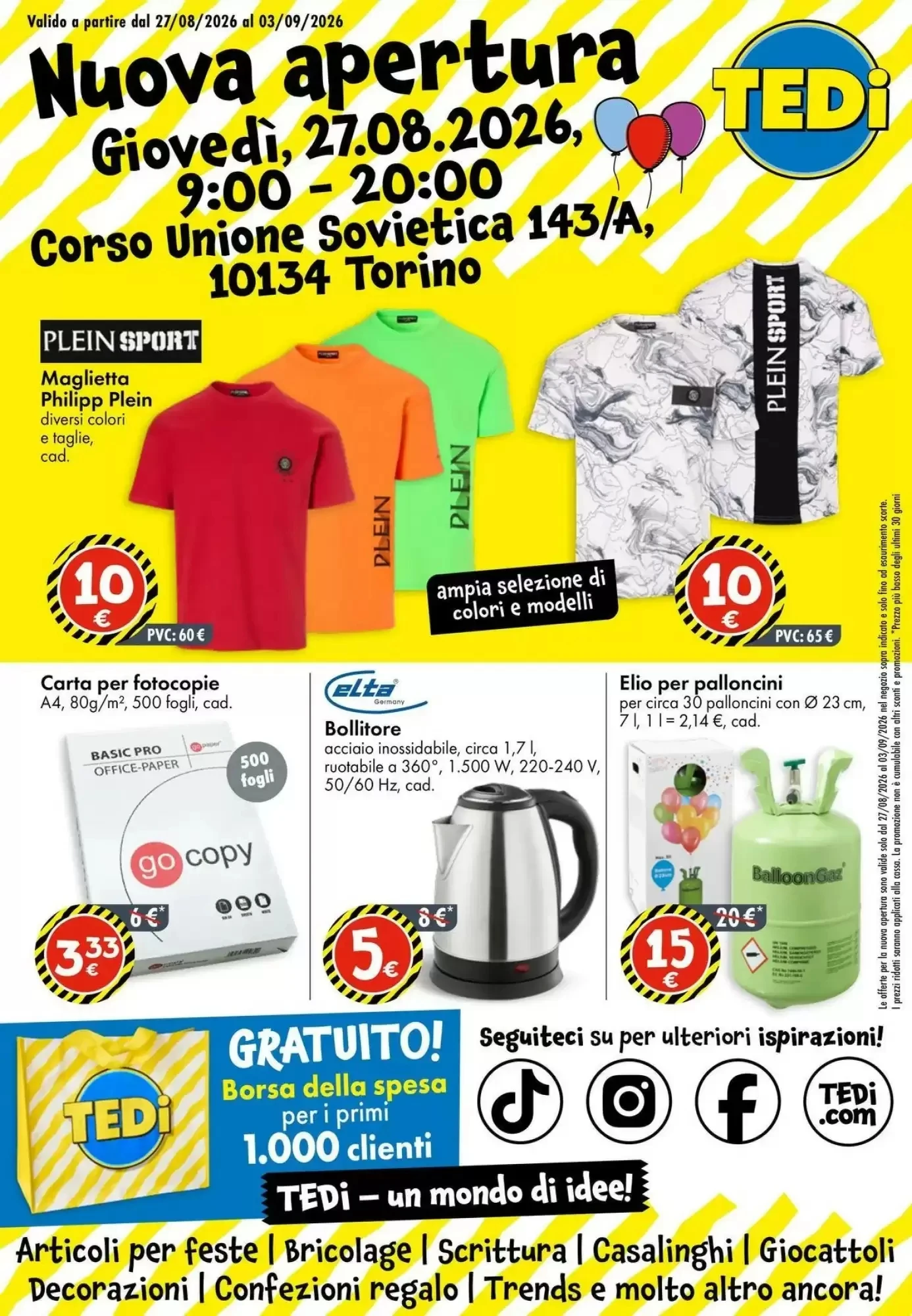 Copertina Tedi - Volantino Tedi