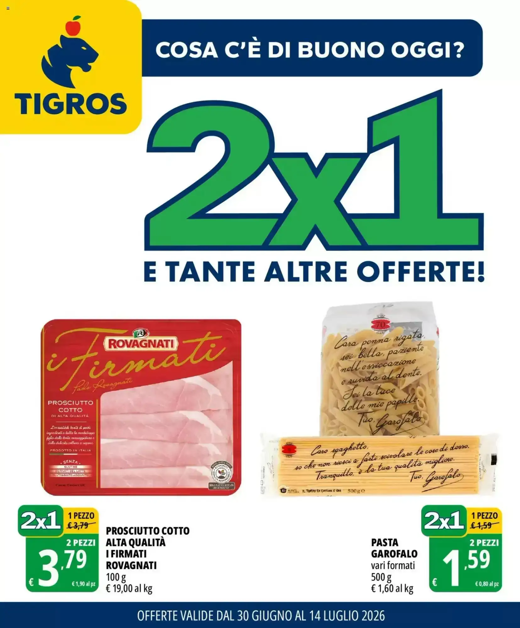 Copertina Tigros - Volantino Tigros