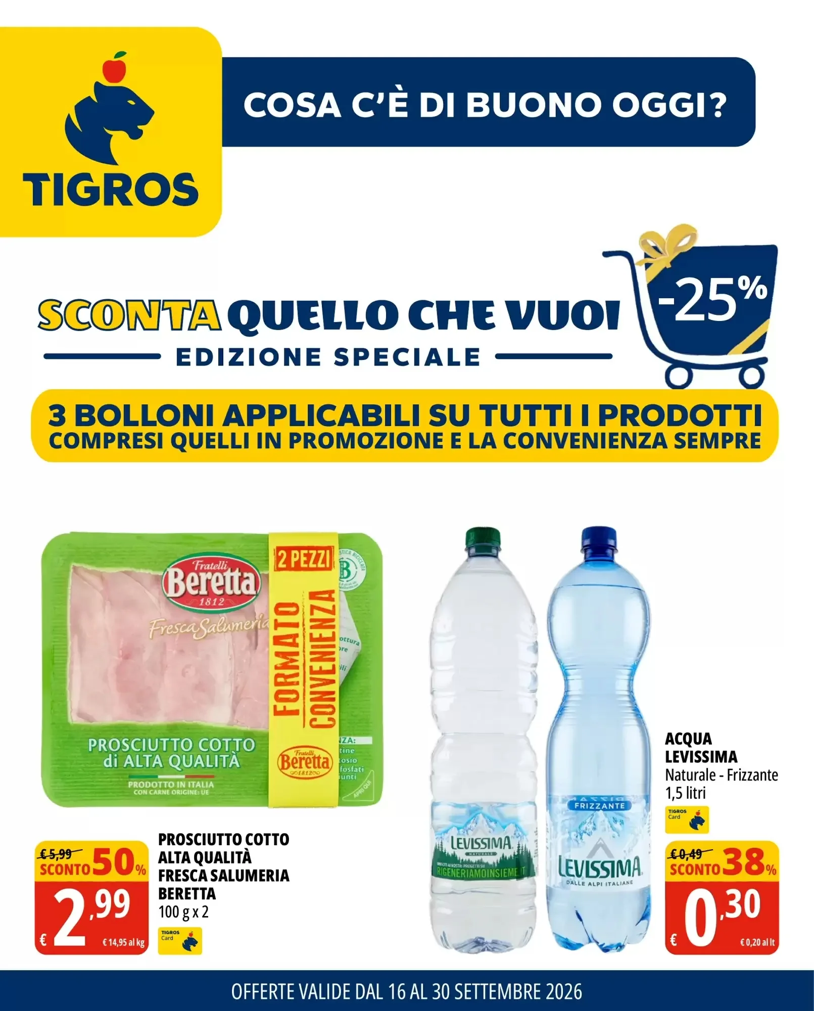 Copertina Tigros - Volantino Tigros